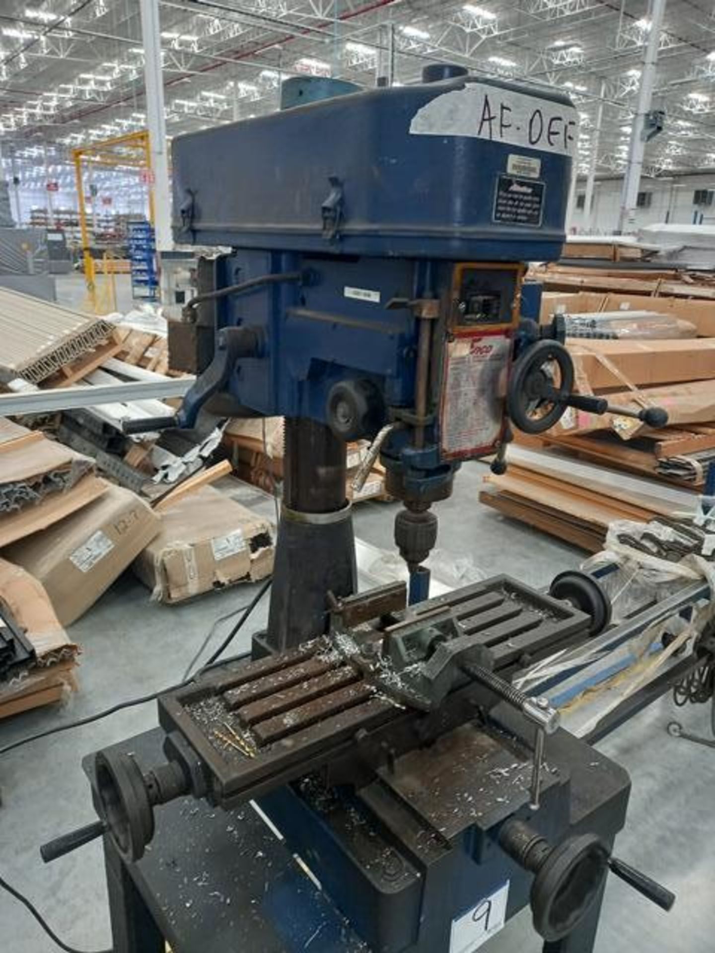 Enco 91007 Drill Press, S/N: 897632, 12 Speed, 2 HP Motor, 29" X 8" Worktable, X= 12", Y= 15", Z= - Image 4 of 5