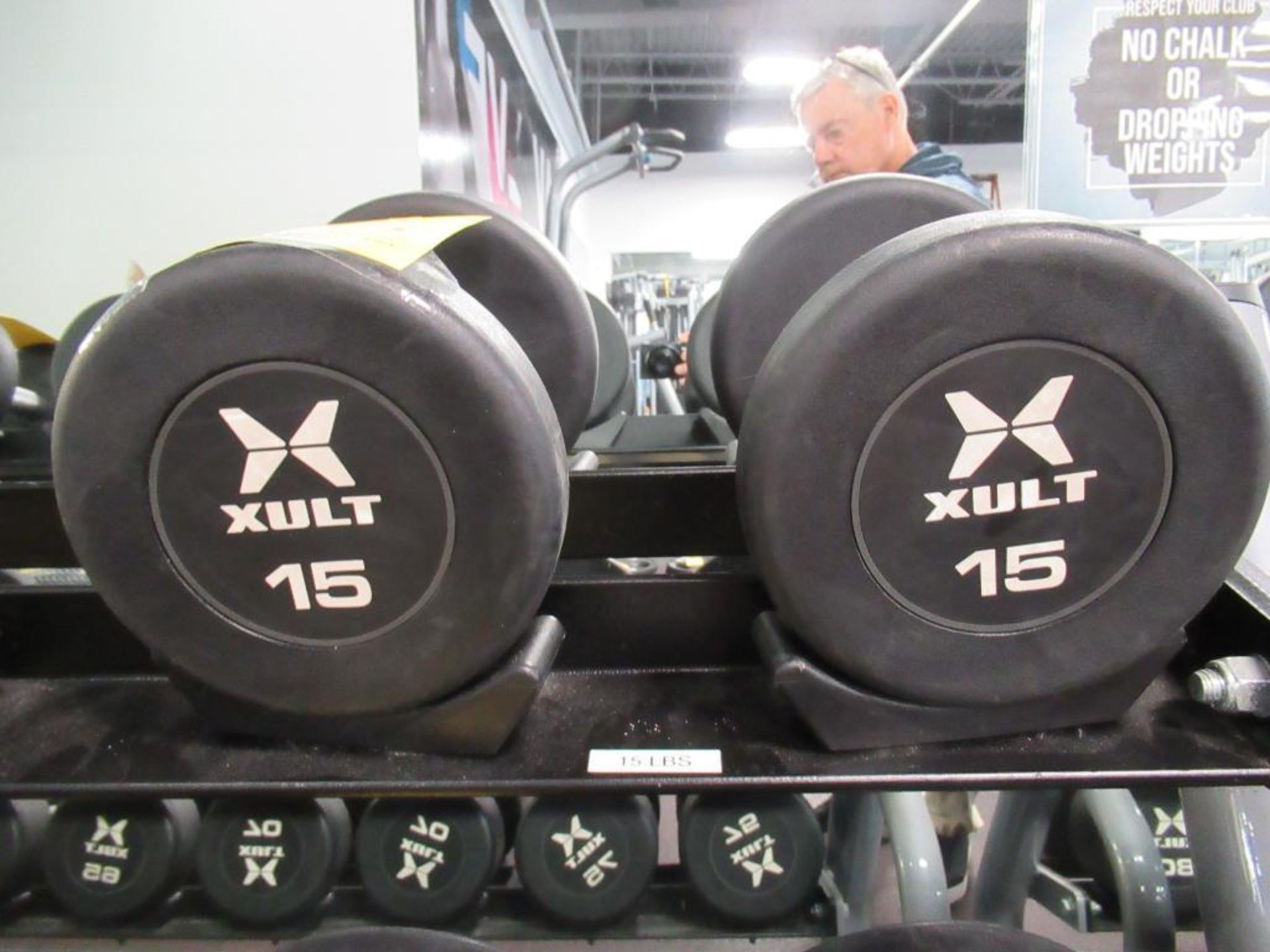 LOT: (2) Xult 15 lbs. Dumbbells - Image 2 of 2