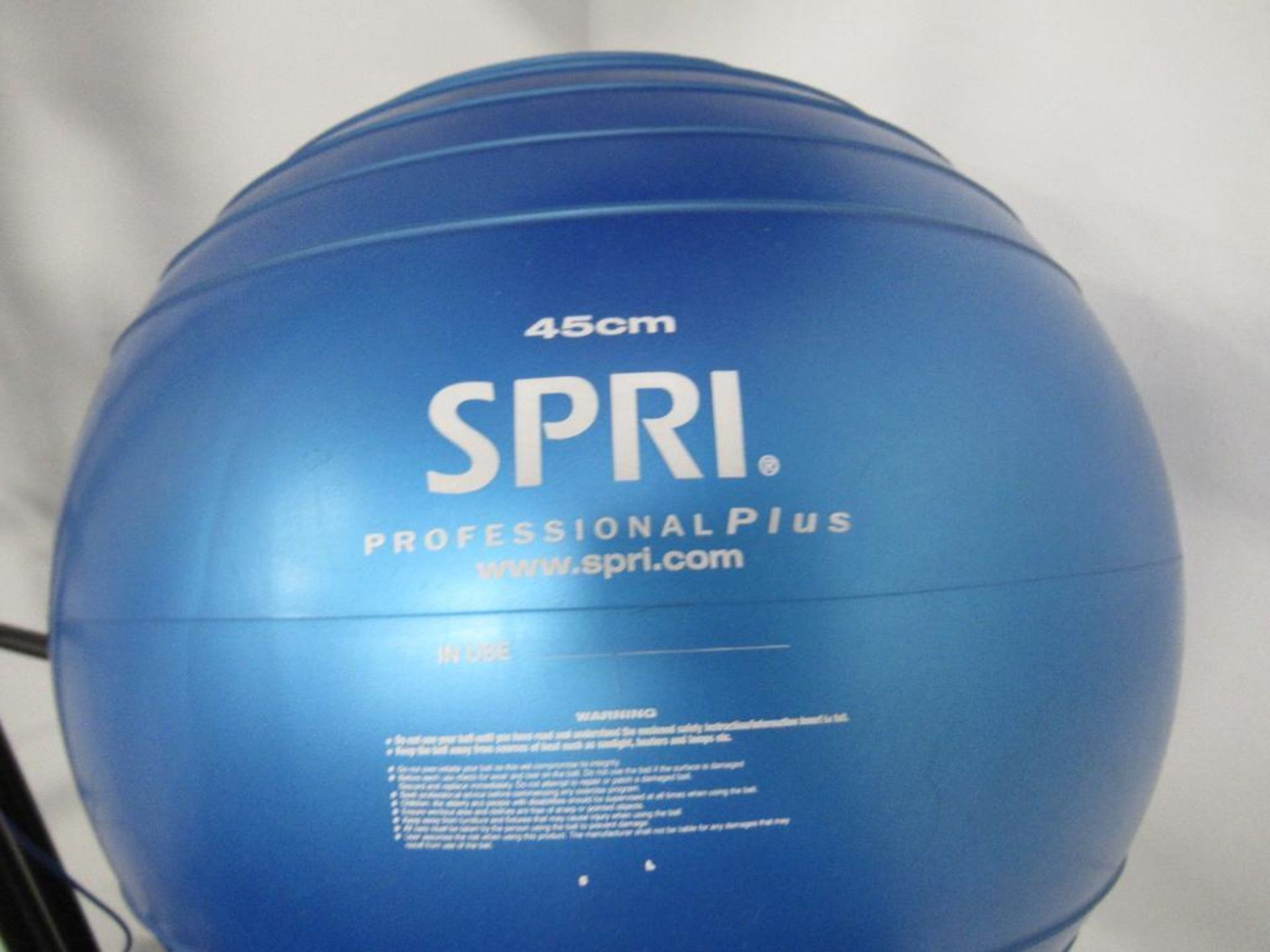LOT: (3) Spri Stability Balls (45 m, 55 cm, 65 cm), (2) Ab Rollers, Jump Rope and Rack - Image 3 of 9