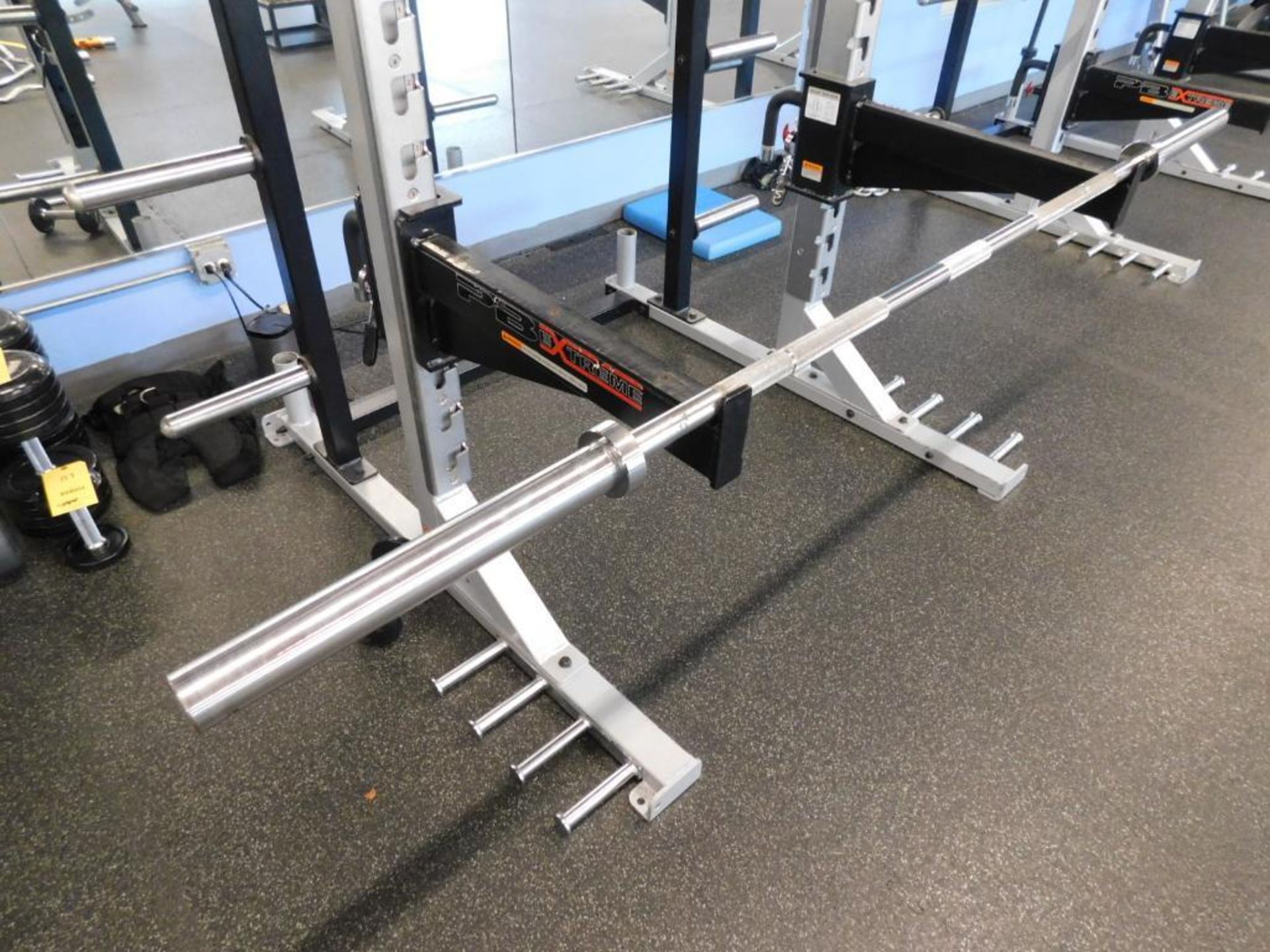 PB Extreme Half Rack w/Weight Storage, Safety Spot Arms, Bar Holders, Hook Plates, Knurled P-Grip Pu - Image 3 of 9