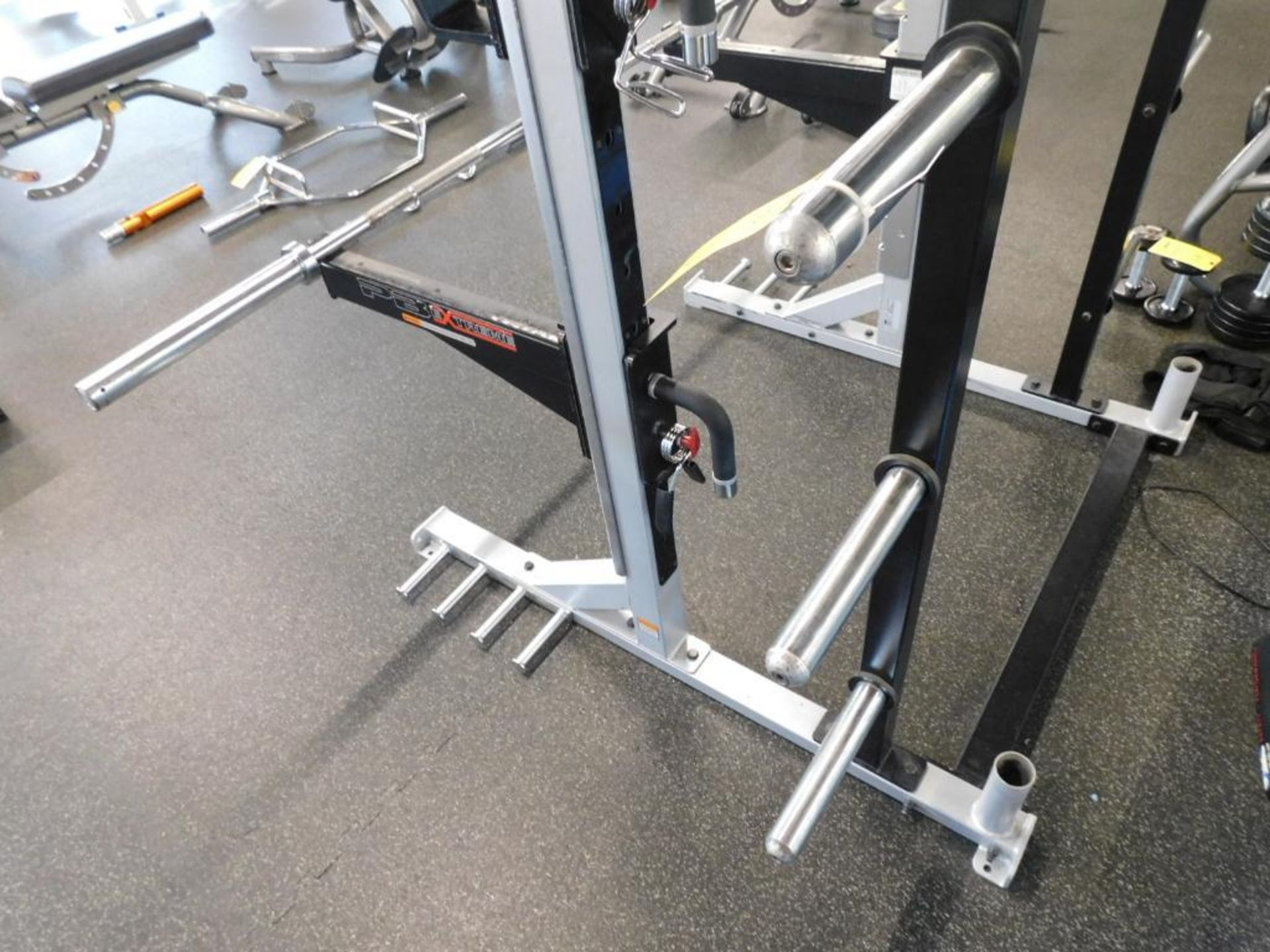 PB Extreme Half Rack w/Weight Storage, Safety Spot Arms, Bar Holders, Hook Plates, Knurled P-Grip Pu - Image 4 of 9