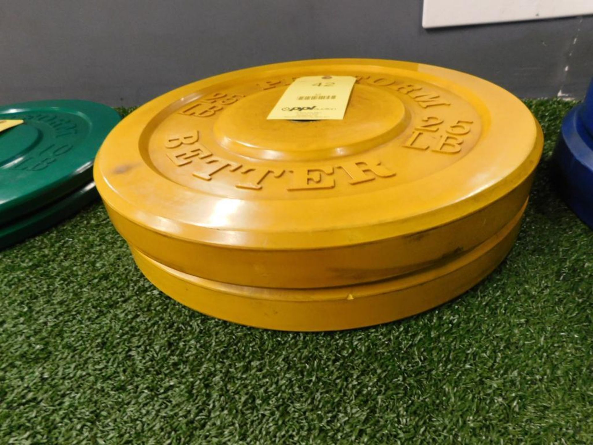 LOT: (2) Perform Better Rubber Coated 25 lb. Plates - Image 2 of 2