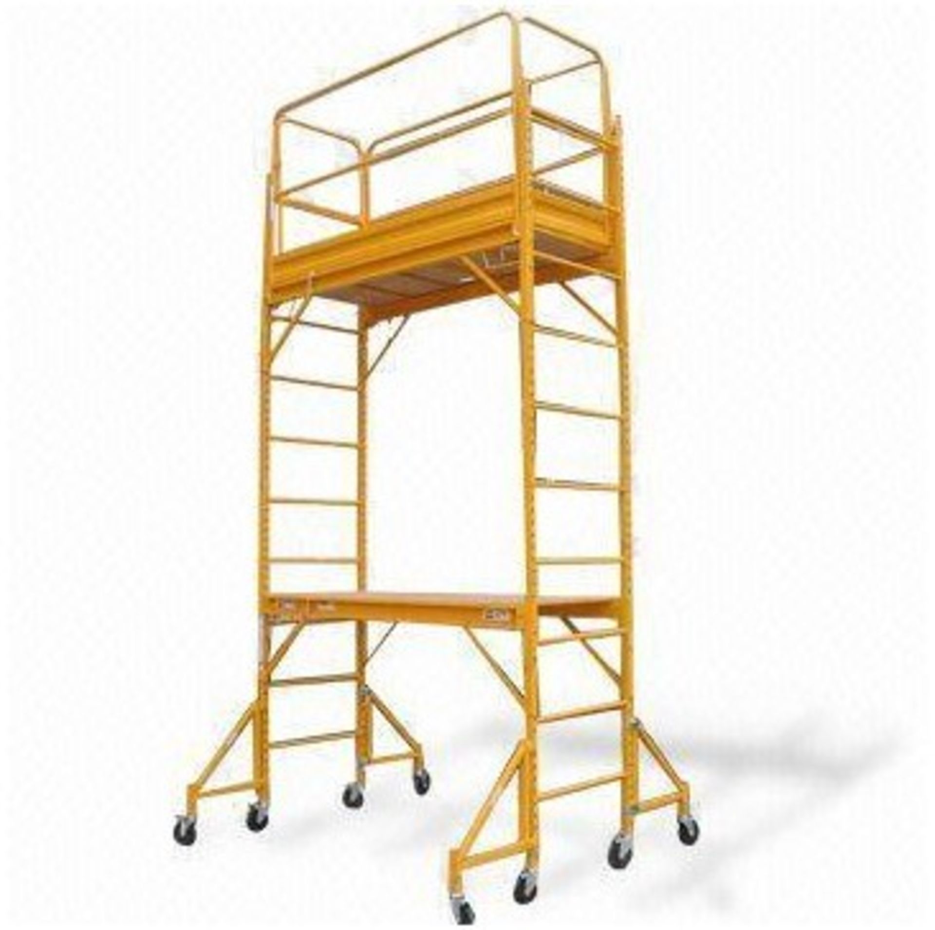 2 Sections Pro Jack Multipurpose Inside Scaffolding 29” W x 6’ L, Platform Height 11’6”, 1,000 lbs.