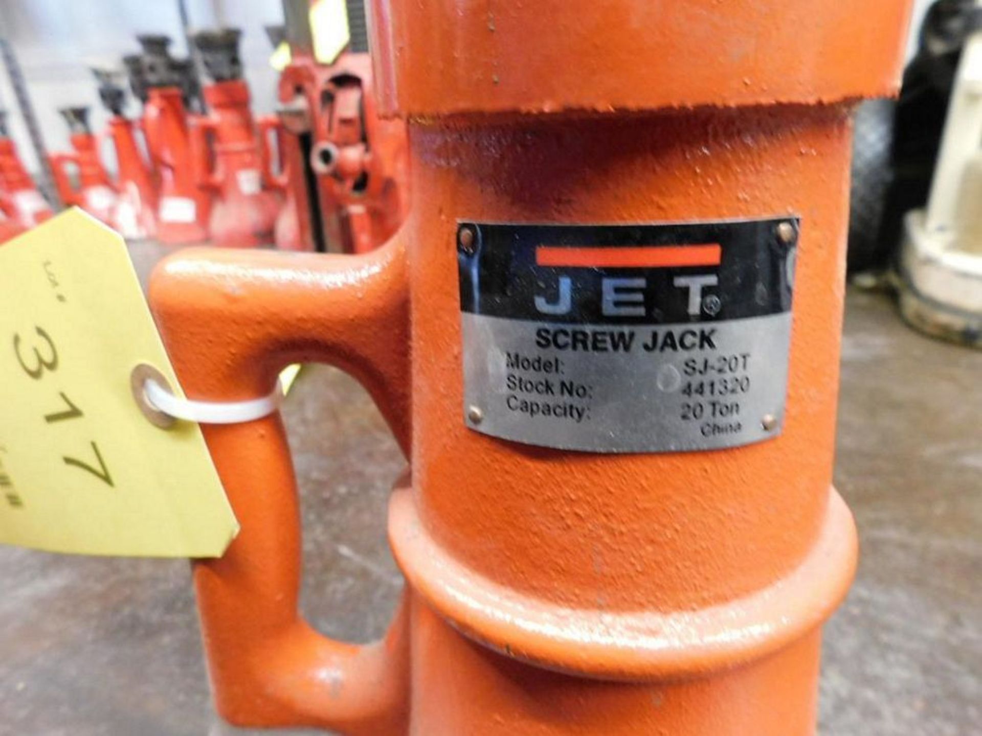 Jet SJ-20T 20-Ton Screw Jack (LOCATION: 318 N. Milwaukee Ave., Wheeling, IL 60090) - Image 3 of 3
