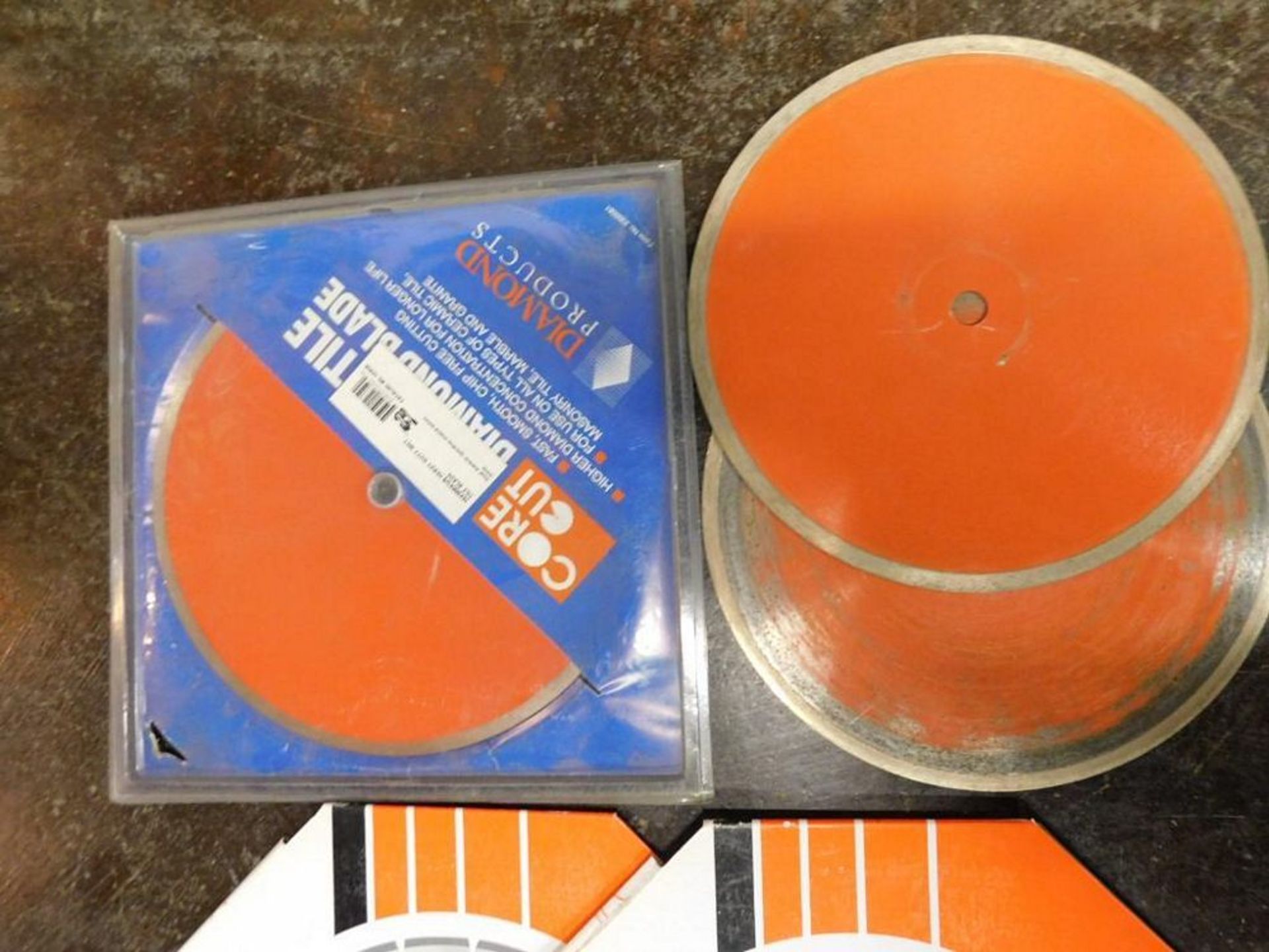 LOT: (2) New 10" Wet Diamond Blades, (1) Core Cut Tile Diamond Blade, (2) Used Tile Diamond - Image 3 of 3