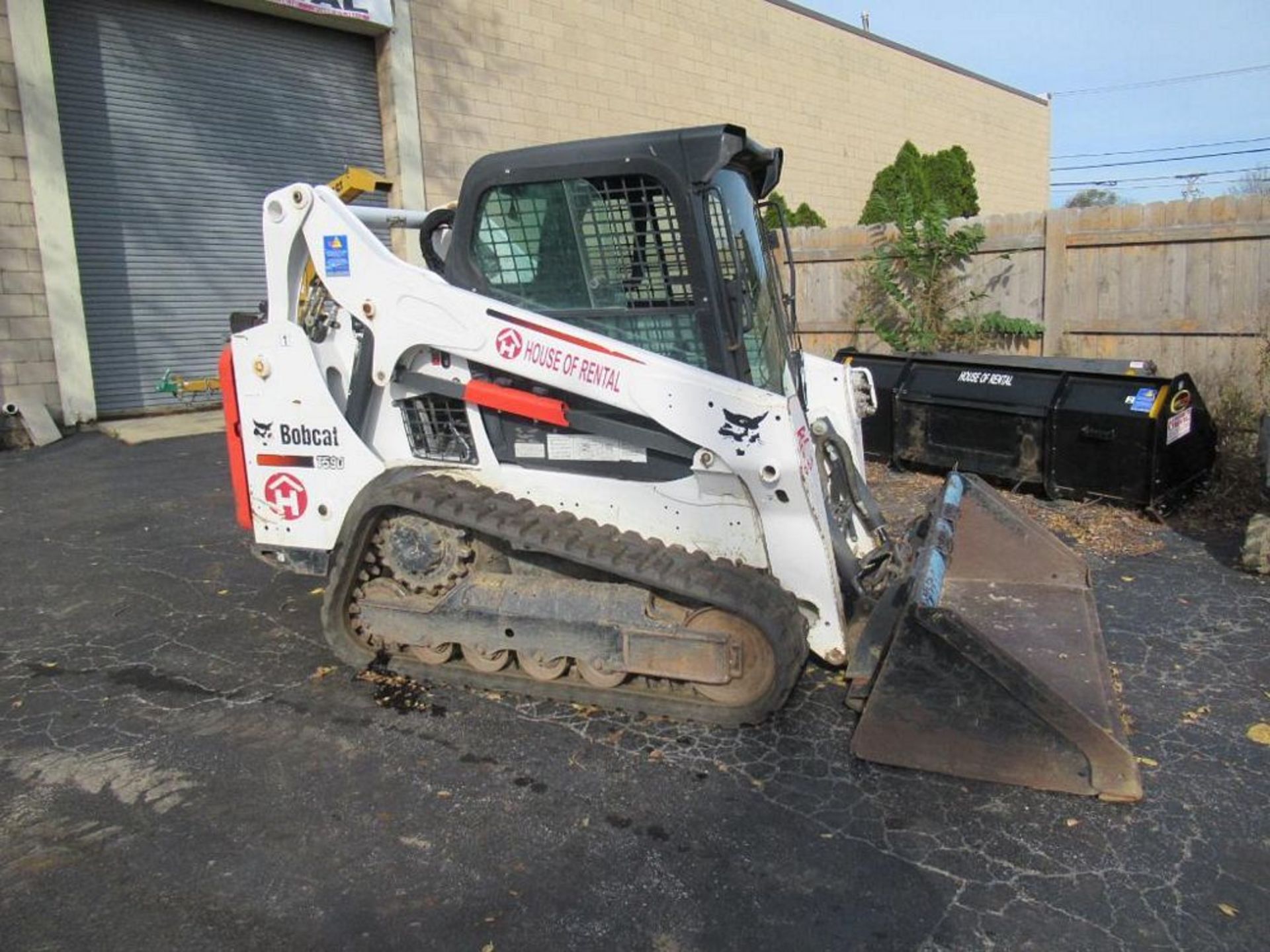 2016 Bobcat T-590 Track Skid Steer, Enclosed Cab, Heat, S/N ALJU20396, 6 ft. General Purpose Bucket,