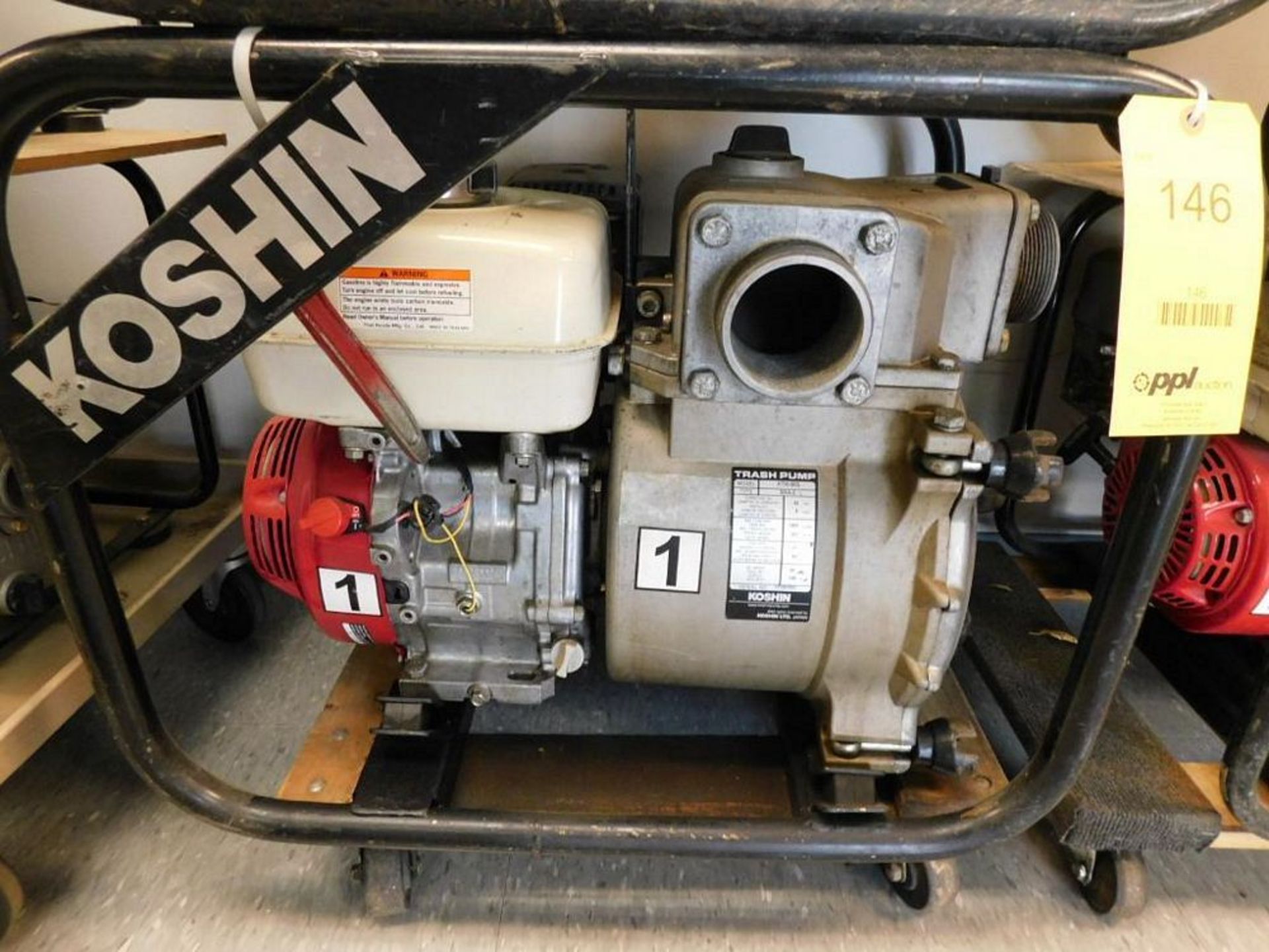 Koshin KTH-80S Gas 3" Trash Pump w/Honda GX390 Motor, 383 gpm (LOCATION: 318 N. Milwaukee Ave.,