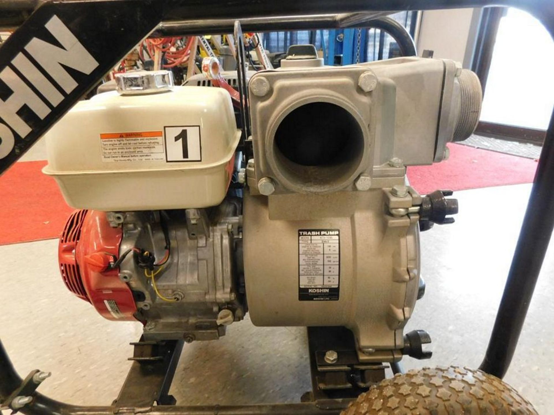 Koshin KTH-100S Gas 4" Trash Pump w/Honda GX390 Motor, 542 gpm (LOCATION: 318 N. Milwaukee Ave., - Image 2 of 6