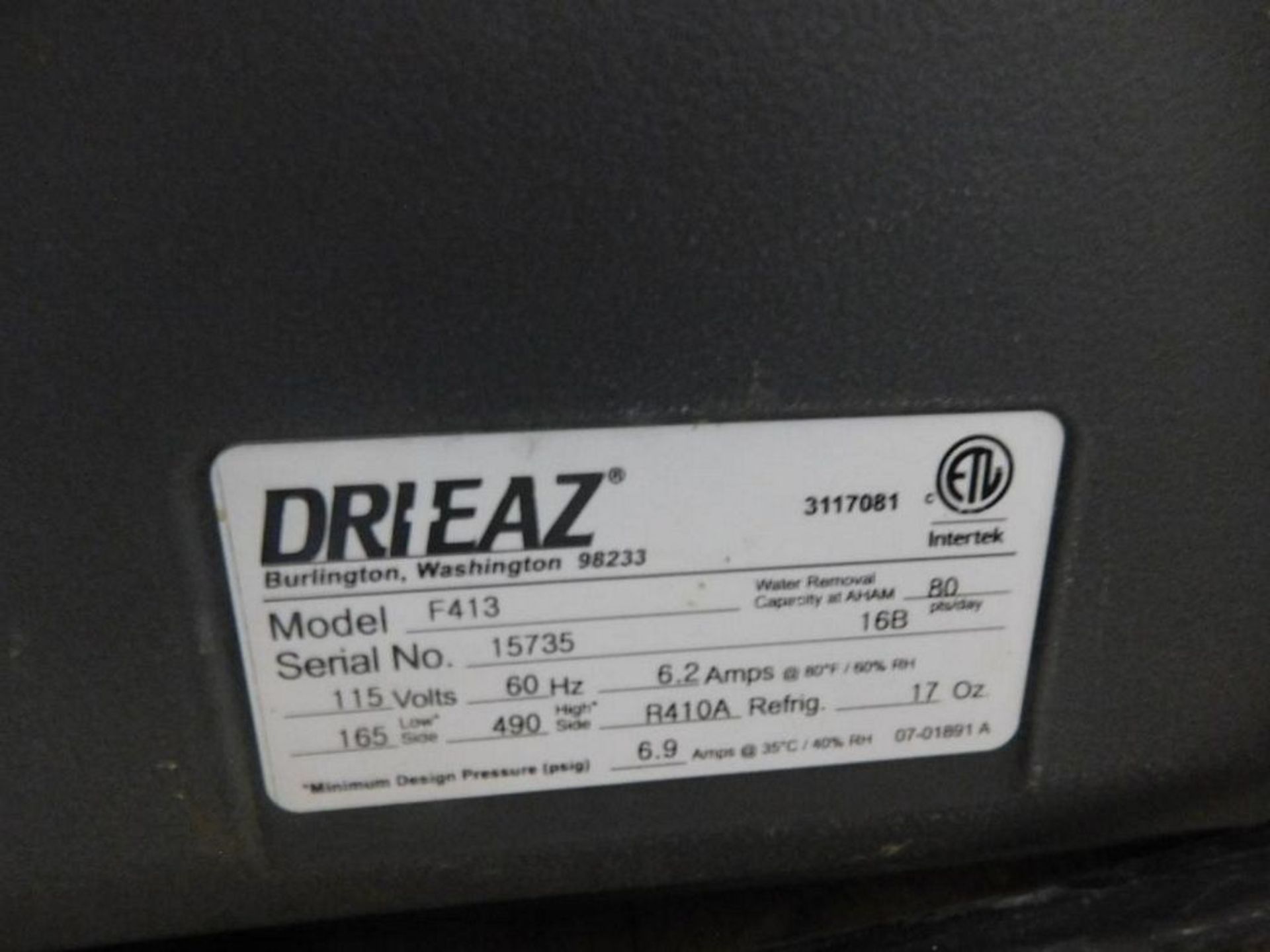 Dri-Eaz Revolution LGR Dehumidifier (LOCATION: 318 N. Milwaukee Ave., Wheeling, IL 60090) - Image 6 of 6
