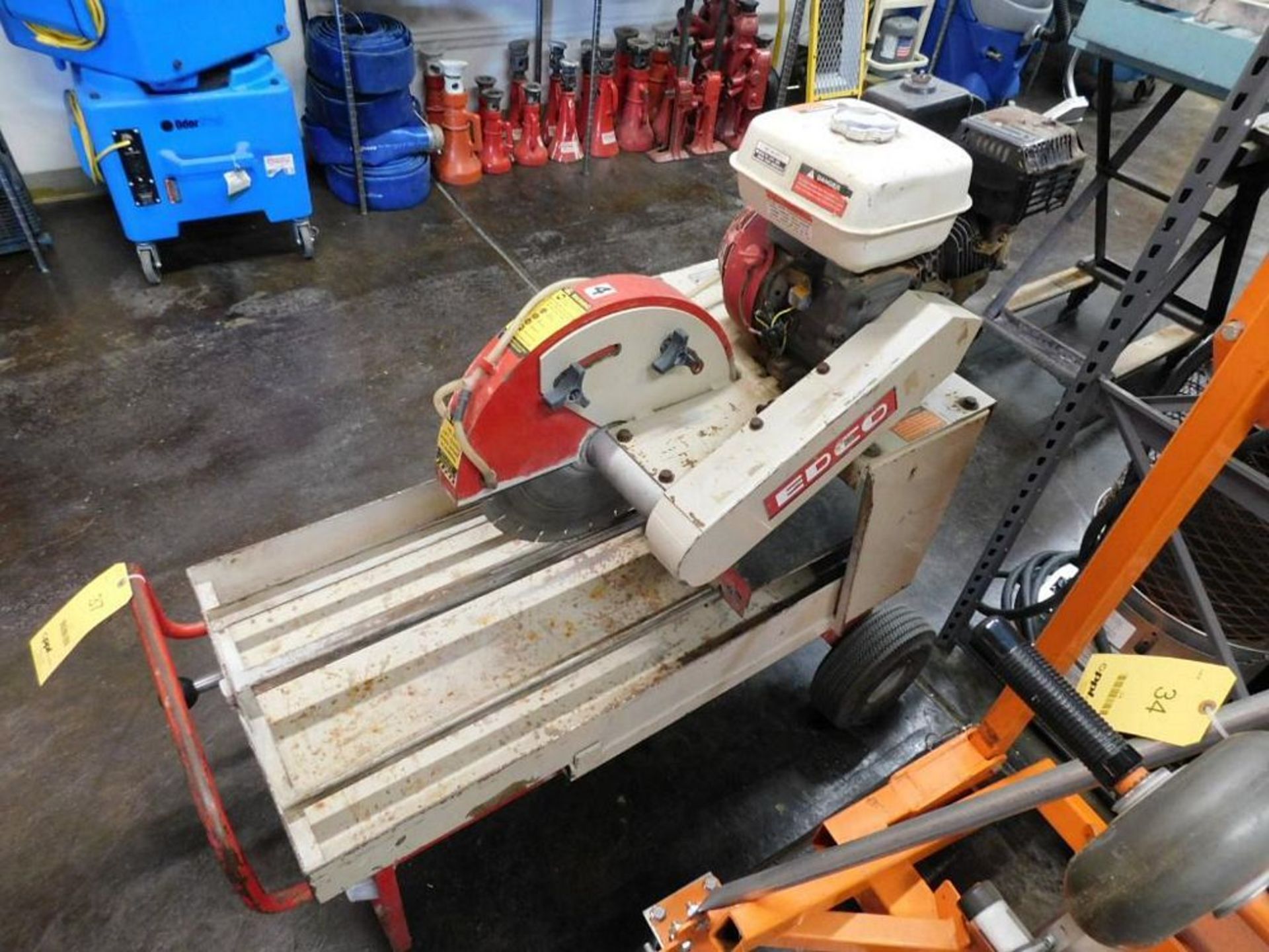 Edco 14" Gas Masonry Block Saw w/Table, Honda 6.5 GX200 Motor, S/N HSS14-6511 (LOCATION: 318 N. - Image 3 of 4