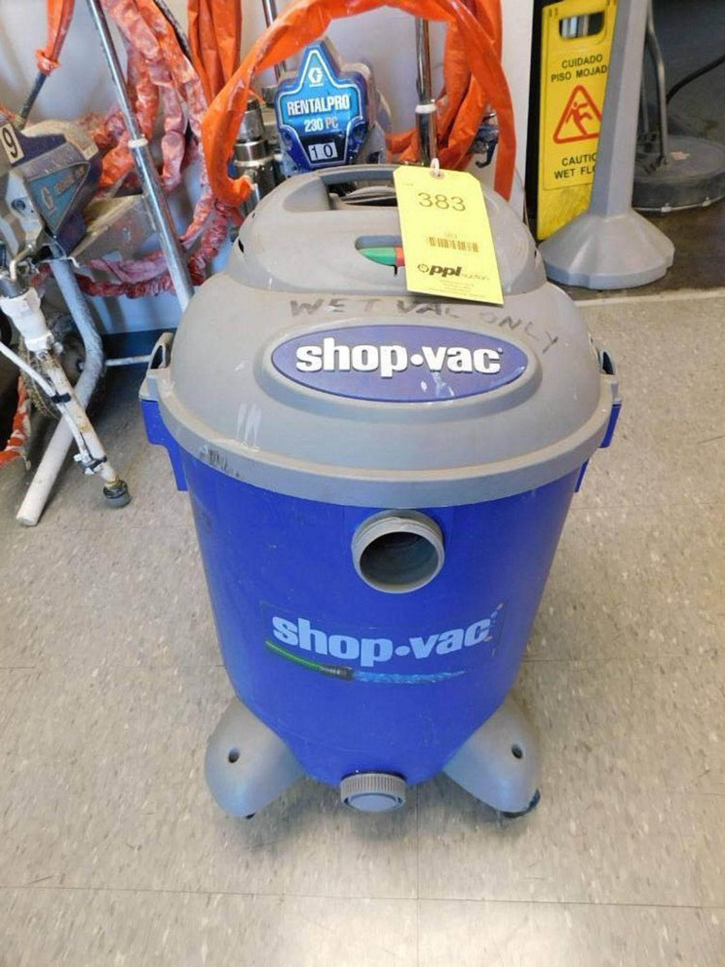 Shop Vac 14-Gallon Wet/Dry Vacuum 5.75 HP (#1) - Missing Wheel (LOCATION: 318 N. Milwaukee Ave.,