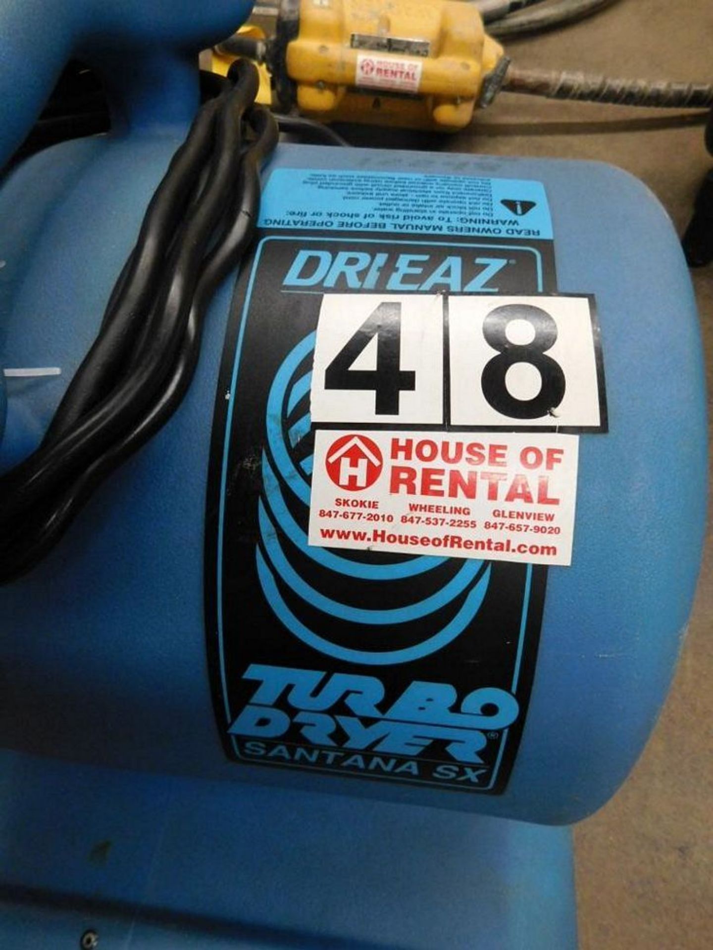 Dri-Eaz Santana SX Turbo Dryer Carpet Fan (LOCATION: 318 N. Milwaukee Ave., Wheeling, IL 60090) - Image 4 of 4