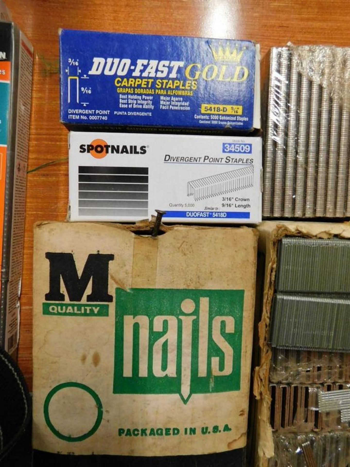 LOT: Assorted Carpet Staples, Staples, Nails (LOCATION: 318 N. Milwaukee Ave., Wheeling, IL 60090) - Image 2 of 3