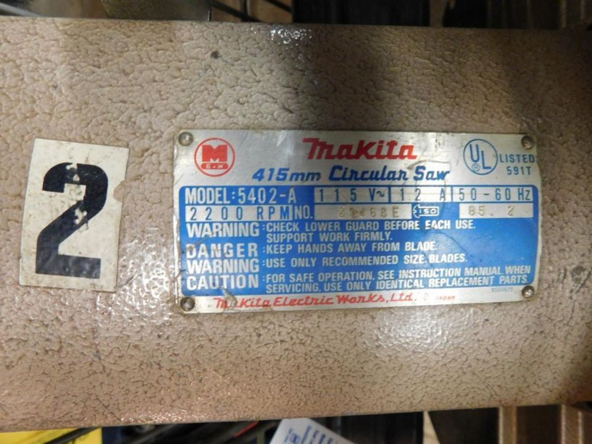 Makita 5402-A 415 mm Circular Saw w/(1) 14" General Concrete Delux Cut H8D Diamond Blade ( - Image 3 of 4