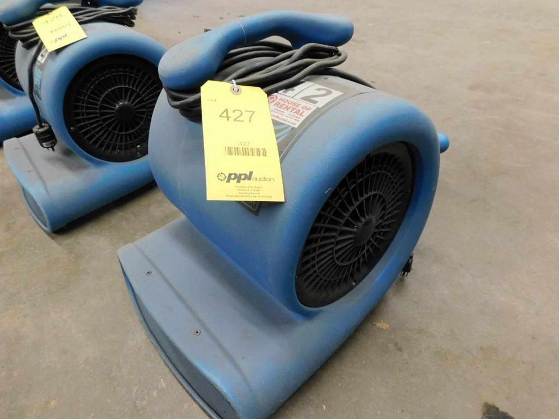 Dri-Eaz Santana SX Turbo Dryer Carpet Fan (LOCATION: 318 N. Milwaukee Ave., Wheeling, IL 60090)