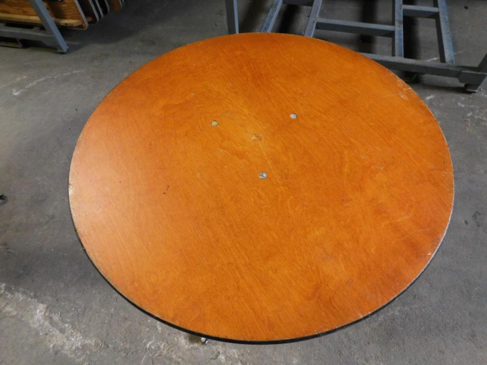 LOT: (10) 36" Round Table Top w/Pedestal Base & 42" High Boy Leg (LOCATION: 5115 Church St., Skokie, - Image 3 of 3