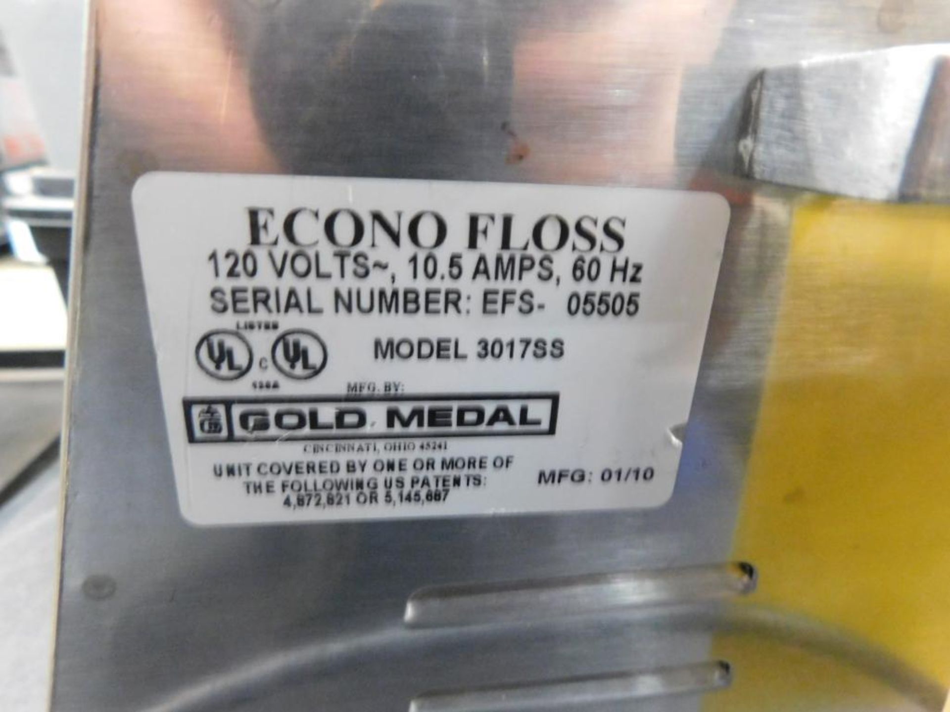 Gold Metal Econo Floss Cotton Candy Machine, Model 3017SS (LOCATION: 1766 Waukegan Rd., Glenview, IL - Image 7 of 7