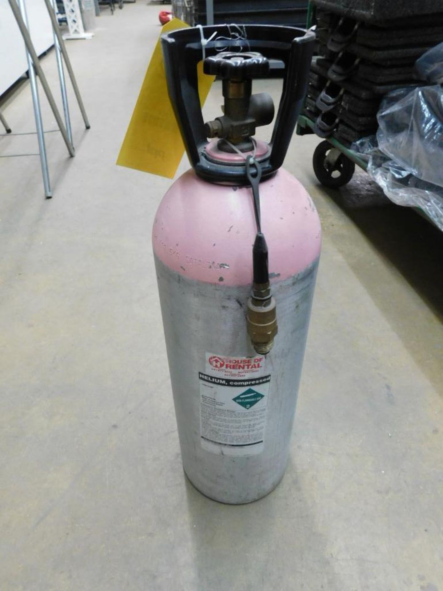 Large Compressed Helium Tanks w/Nozzle Valve Inflator (LOCATION: 1766 Waukegan Rd., Glenview, IL