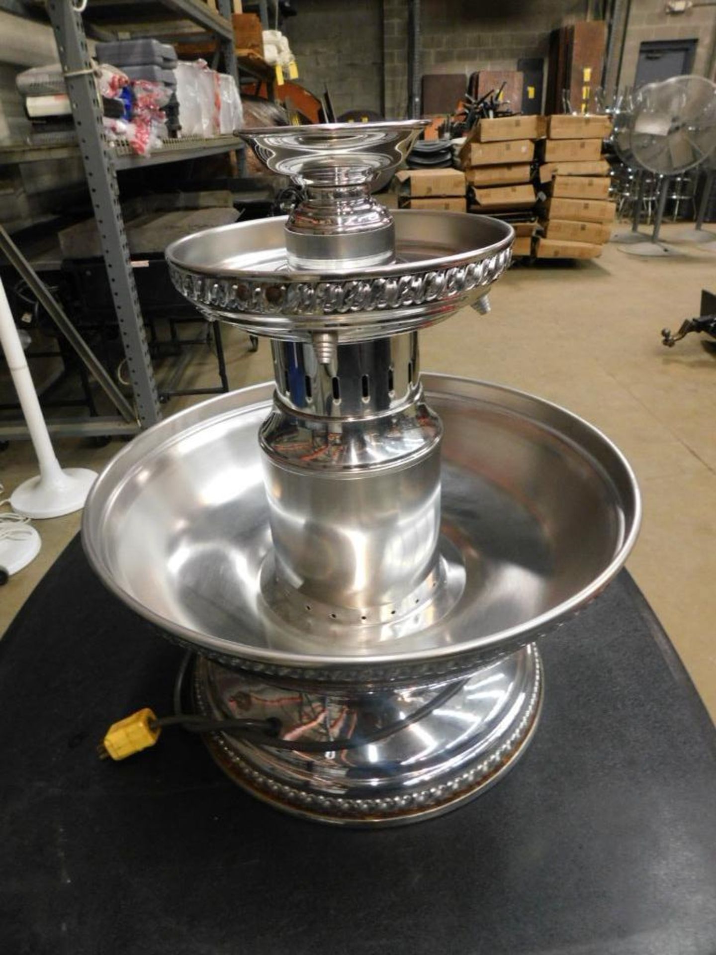 Stainless Steel Champagne Fountain, 5-Gallon (LOCATION: 1766 Waukegan Rd., Glenview, IL 60025)