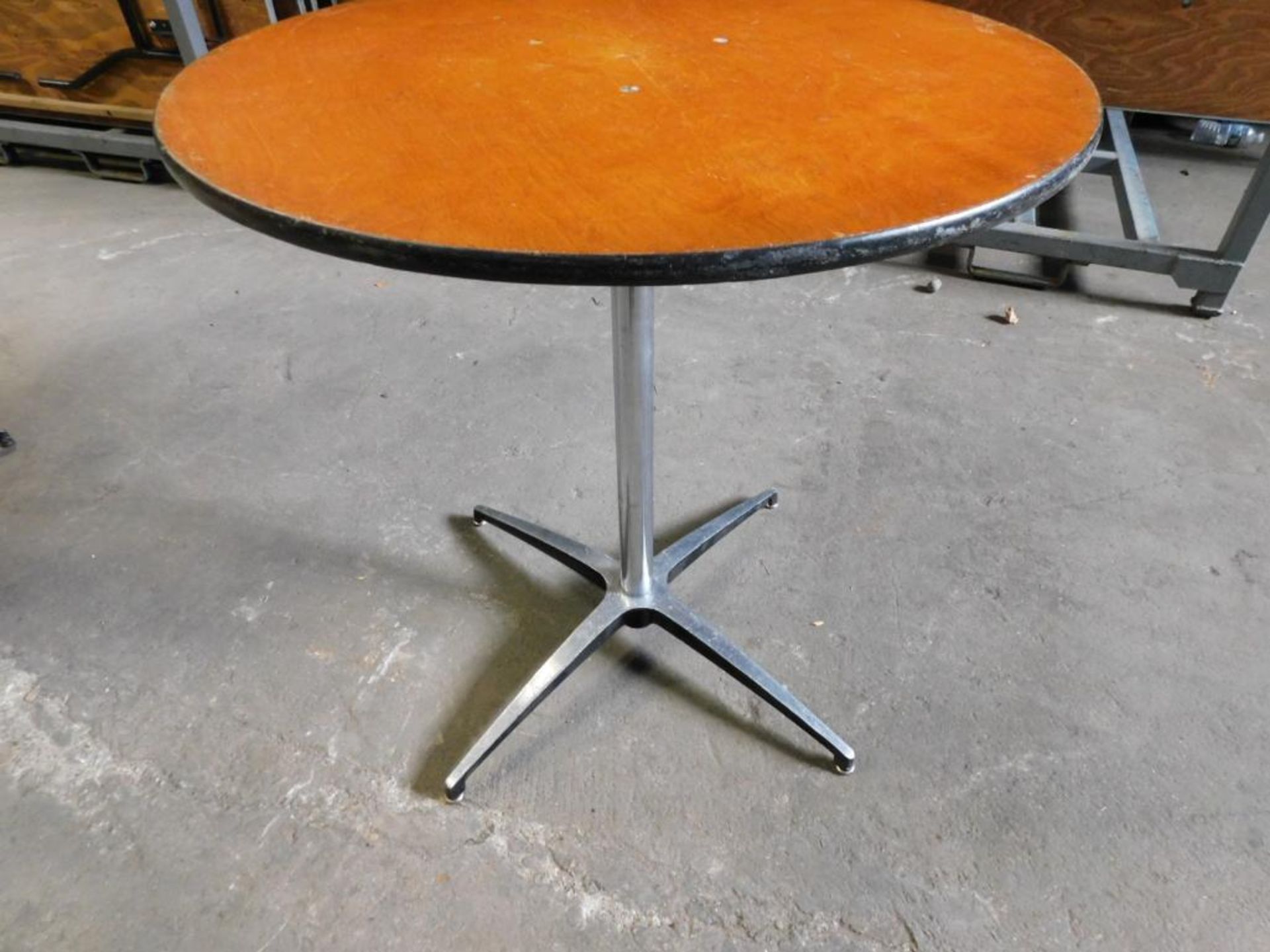 LOT: (10) 36" Round Table Top w/Pedestal Base & 42" High Boy Leg (LOCATION: 5115 Church St., Skokie, - Image 3 of 3