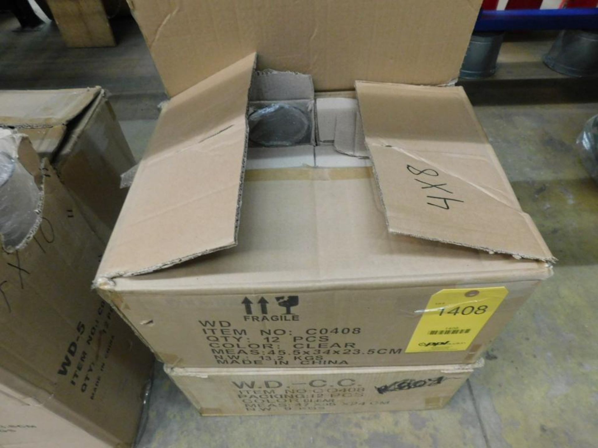 LOT: (2) Boxes of 4" x 10" Glass Cylinder Vases (LOCATION: 1766 Waukegan Rd., Glenview, IL 60025) - Image 2 of 2