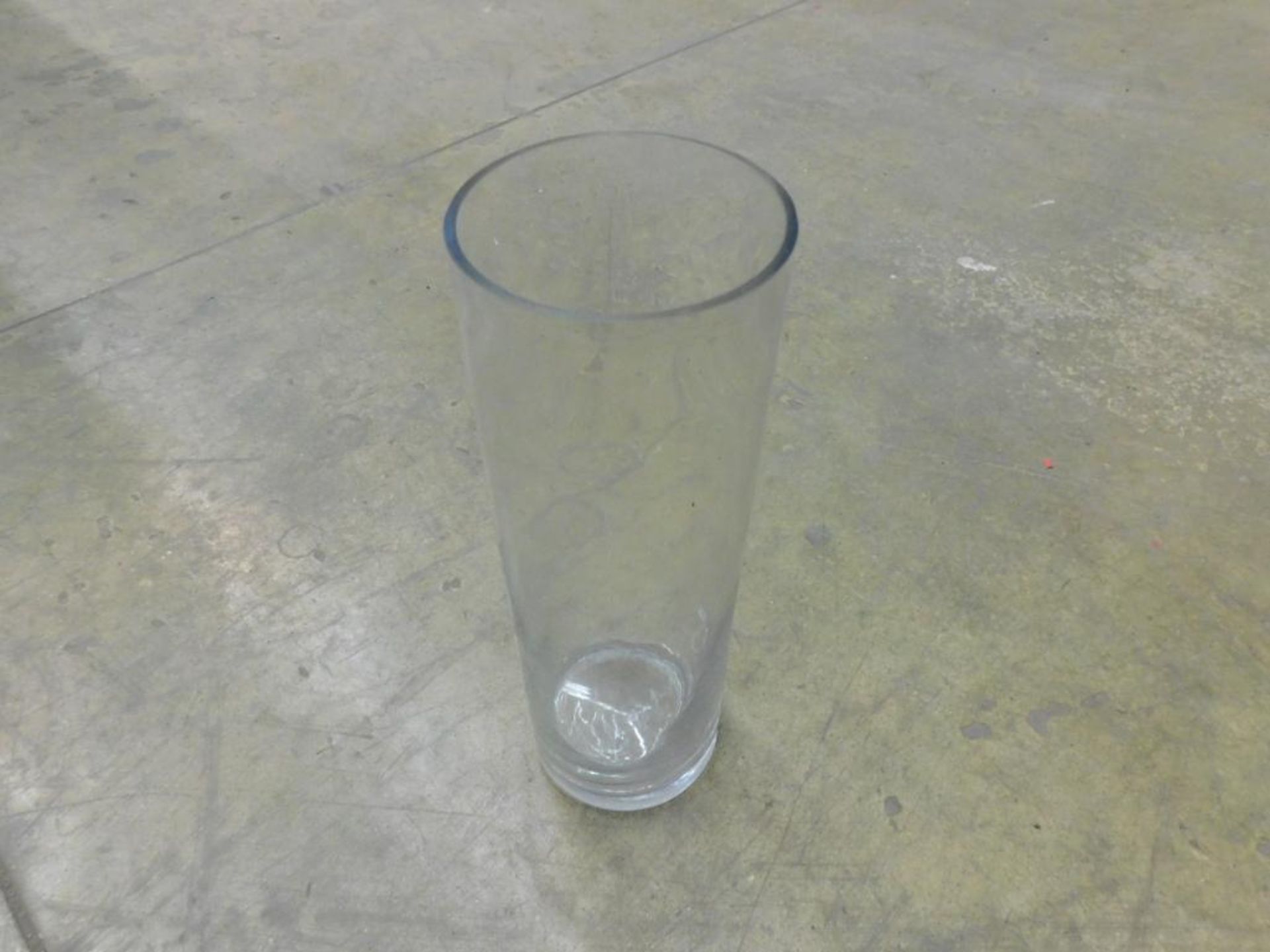 LOT: (2) Boxes 4" x 16" Glass Cylinder Vases (approx. 24) (LOCATION: 1766 Waukegan Rd., Glenview, IL