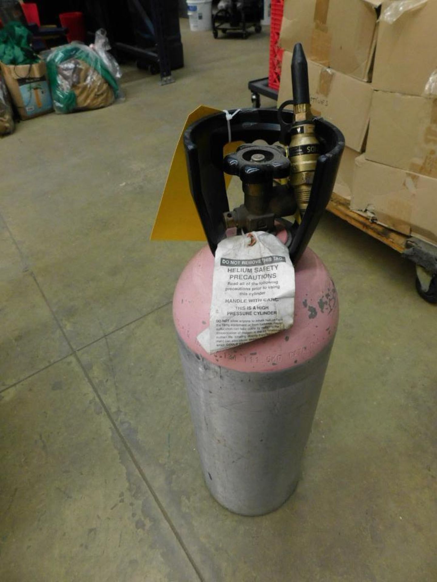 Large Compressed Helium Tanks w/Nozzle Valve Inflator (LOCATION: 1766 Waukegan Rd., Glenview, IL