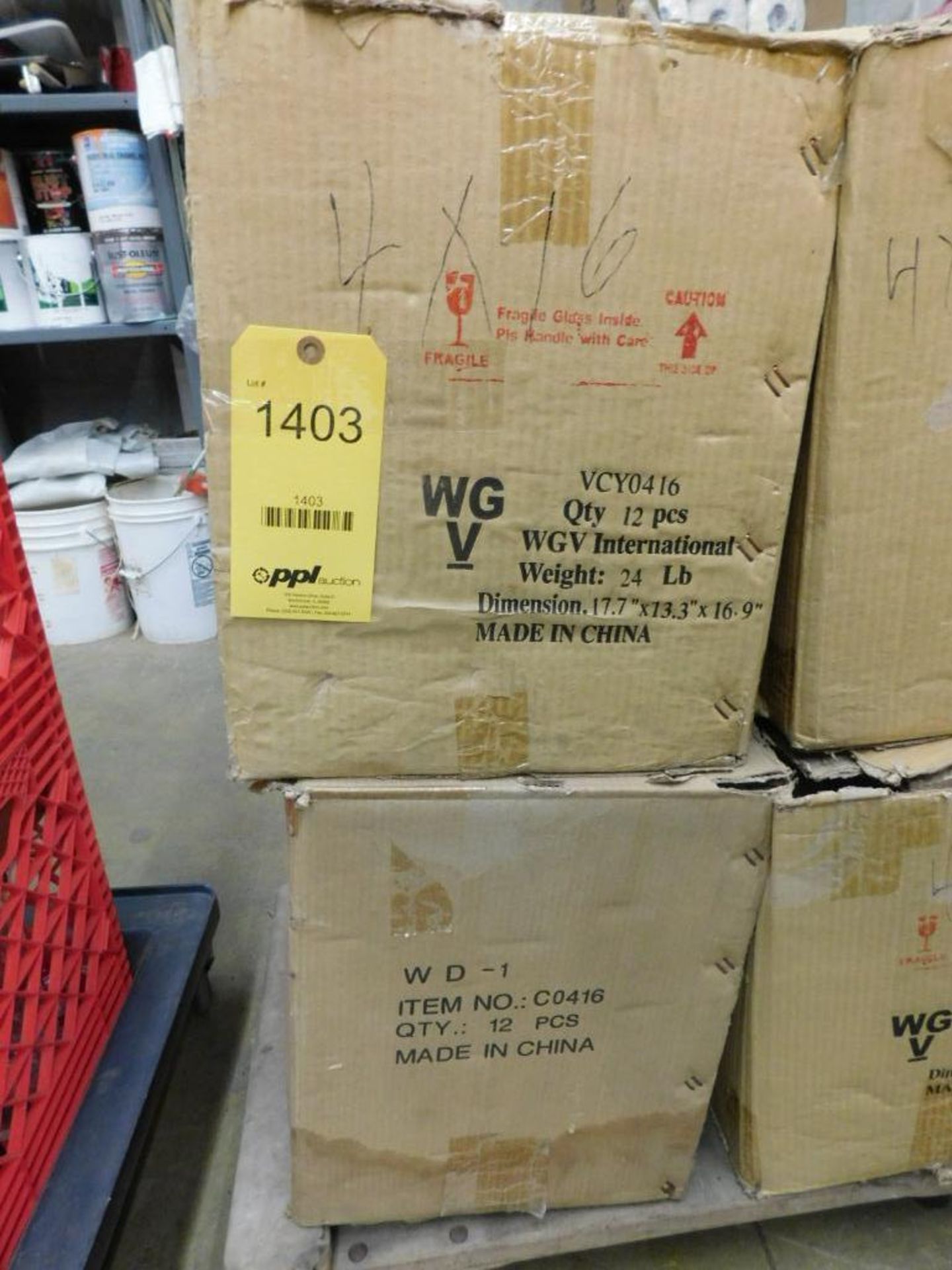 LOT: (2) Boxes 4" x 16" Glass Cylinder Vases (approx. 24) (LOCATION: 1766 Waukegan Rd., Glenview, IL - Image 2 of 2