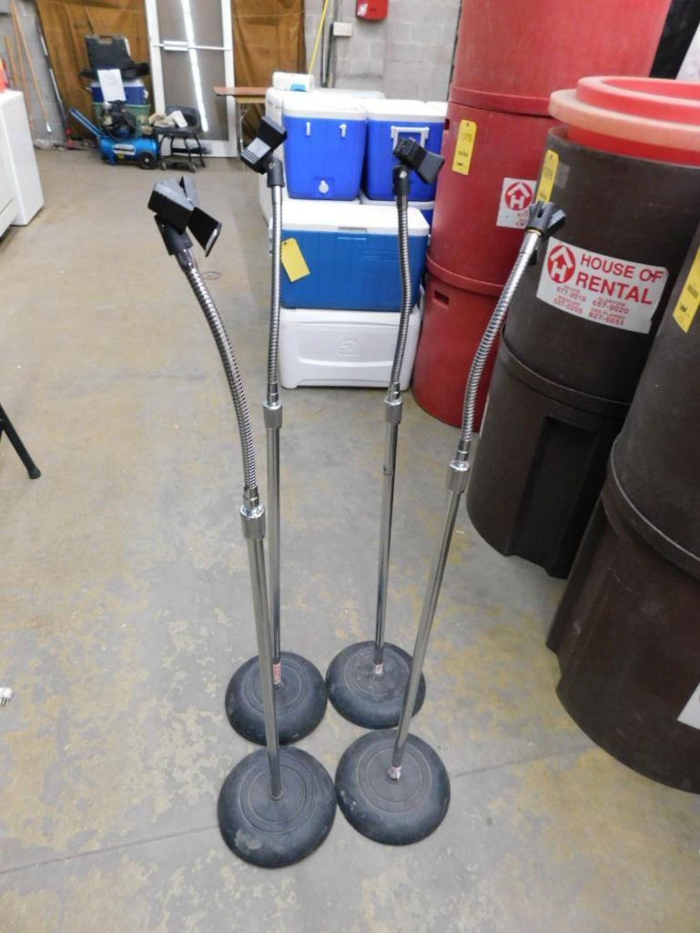 LOT: (4) Adjustable Microphone Stands (LOCATION: 1766 Waukegan Rd., Glenview, IL 60025)