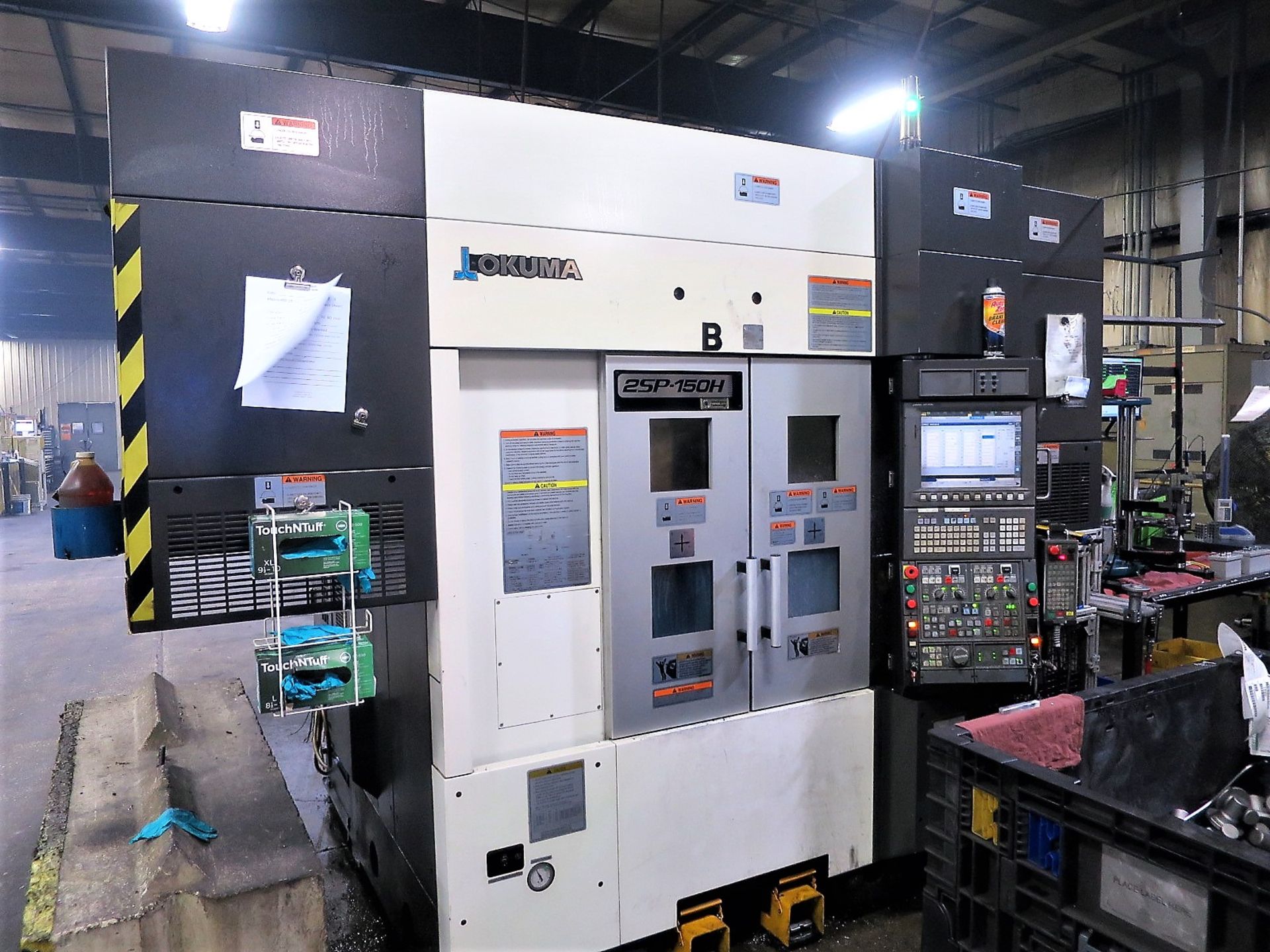 OKUMA 2SP-150HM TWIN SPINDLE TWIN TURRET CNC LATHE W/MILLING & ROBOTIC LOADER, NEW 2016, S/N 192503