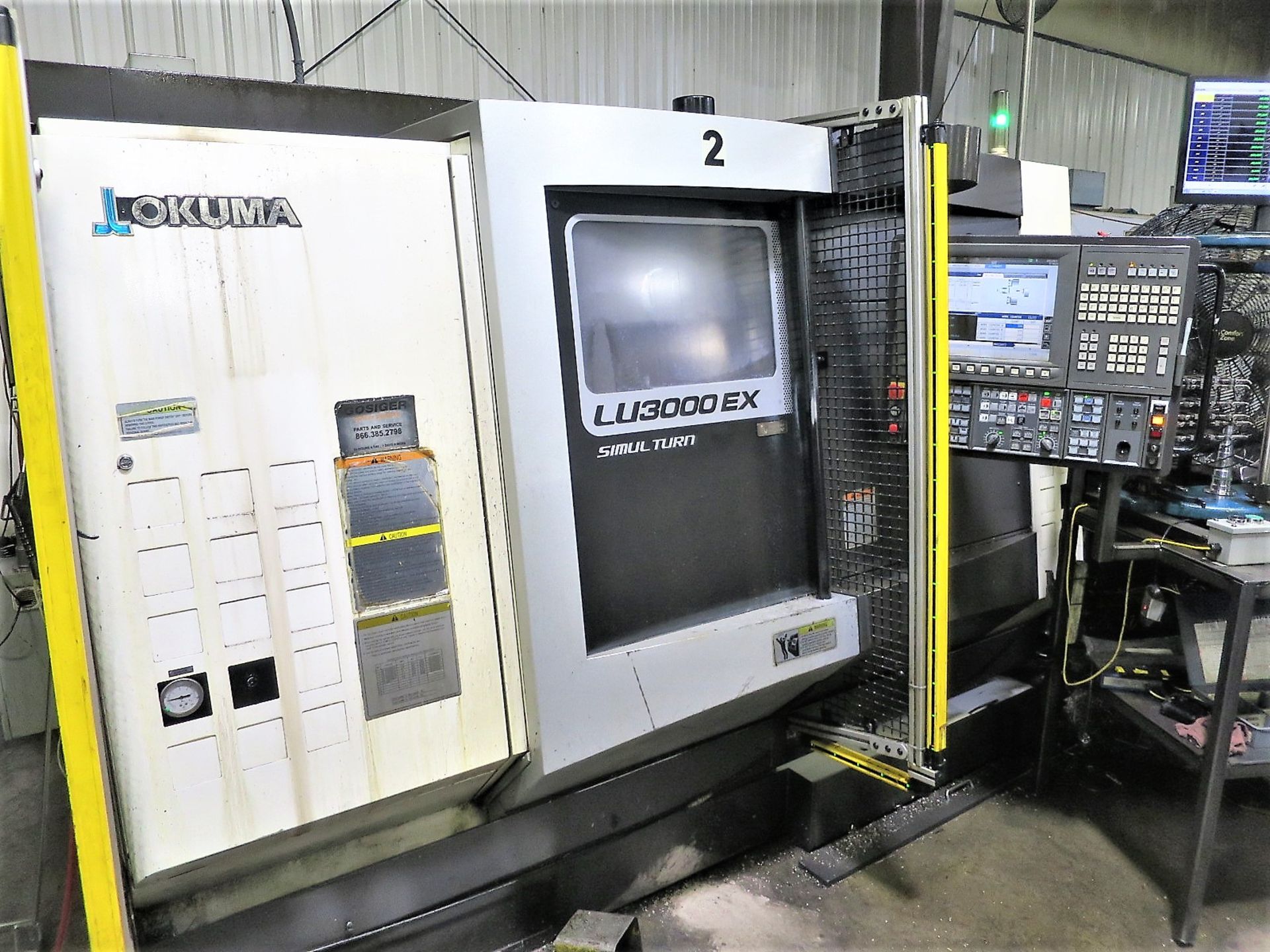 ***SOLD SOLD SOLD*** OKUMA LU-3000 EX 2SC-600 4-AXIS TWIN TURRENT CNC LATHE, NEW 2015, S/N 184757