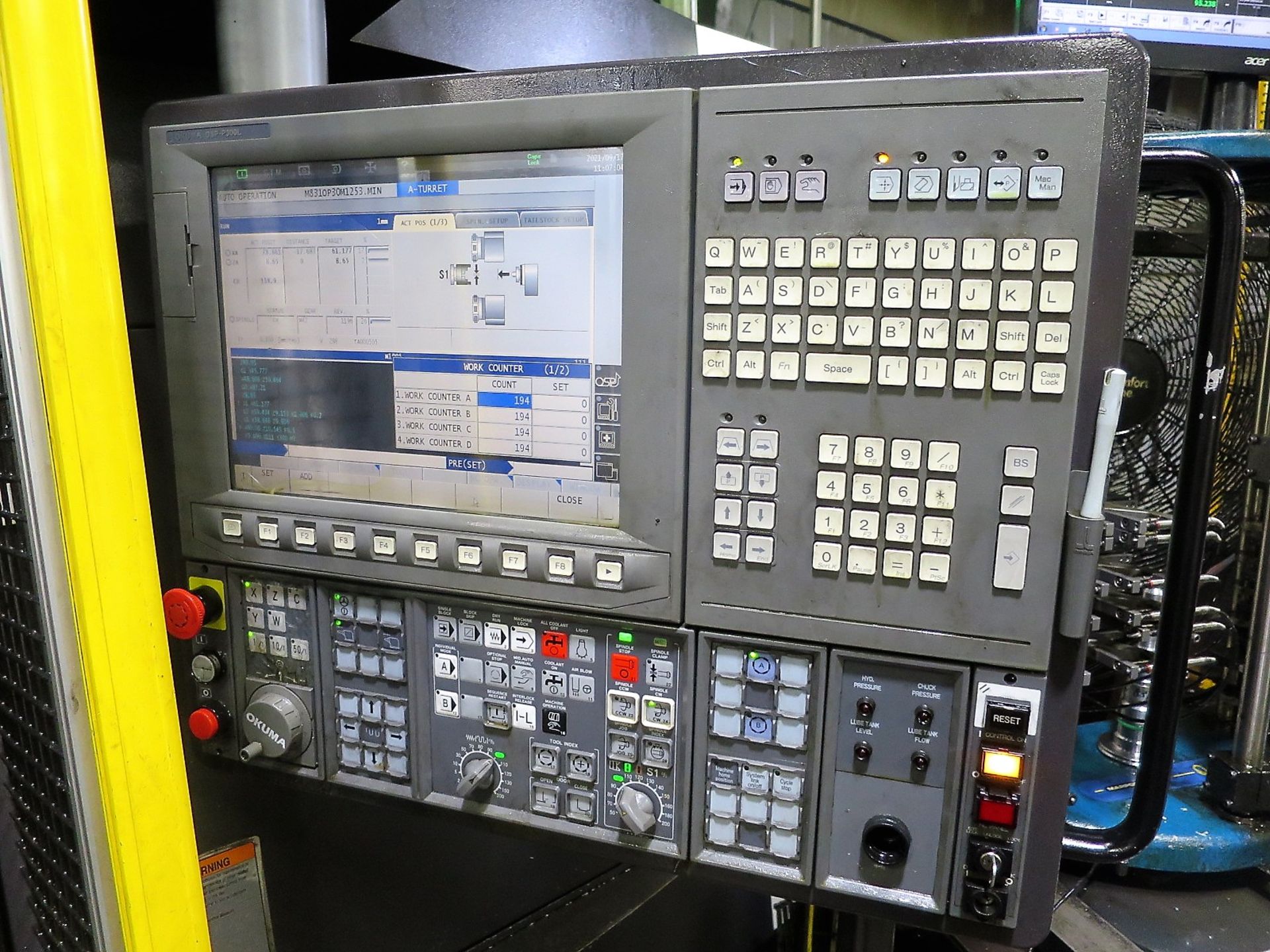 ***SOLD SOLD SOLD*** OKUMA LU-3000 EX 2SC-600 4-AXIS TWIN TURRENT CNC LATHE, NEW 2015, S/N 184757 - Image 2 of 7