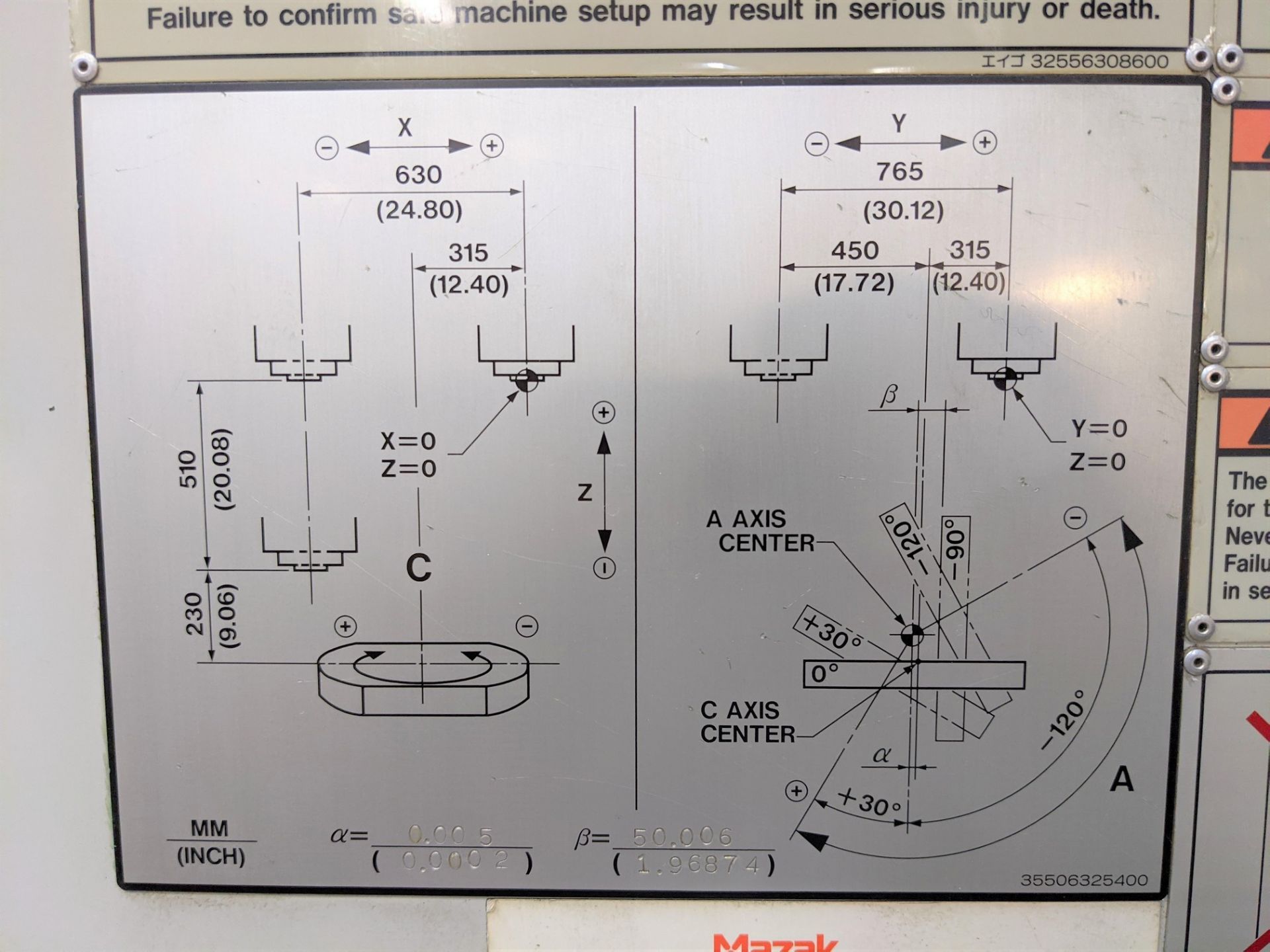 MAZAK VARIAXIS 630-5X CNC 5-AXIS VERTICAL MACHINING CENTER W/PALLET CHANGER, S/N 160371, NEW 2002 - Image 19 of 19