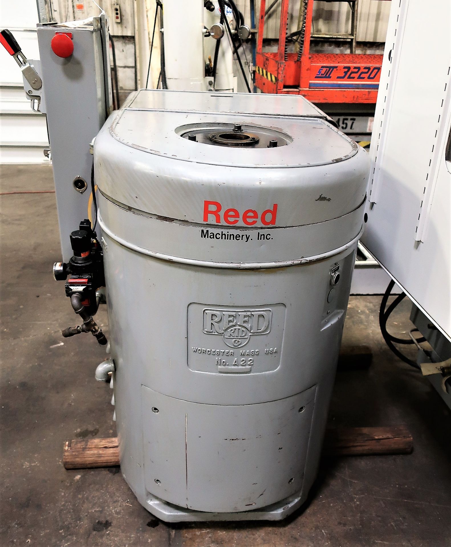 2-5/8" REED MODEL A-22 3-DIE VERTICAL DIE ROLLING MACHINE, NEW 2008