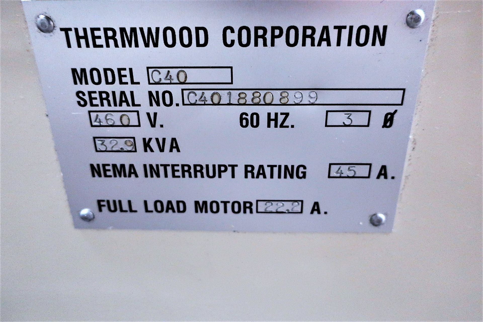 5'x10' THERMWOOD C-40 3-AXIS CNC ROUTER W/EXTENDED Z-AXIS, S/N C401880899 - Image 8 of 10