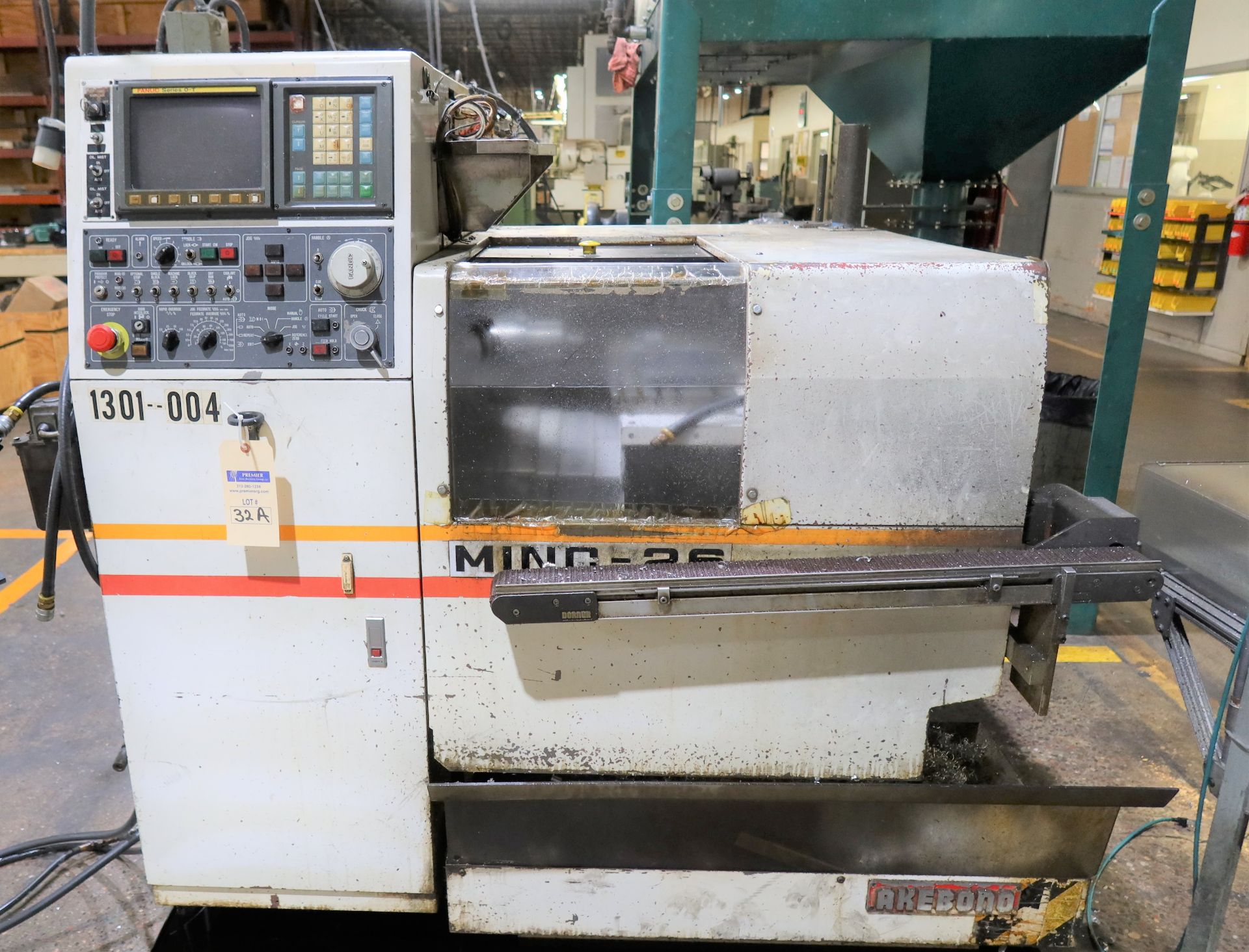 AKEBONO MINC-26 CNC GANT TYPE LATHE, S/N 3100678