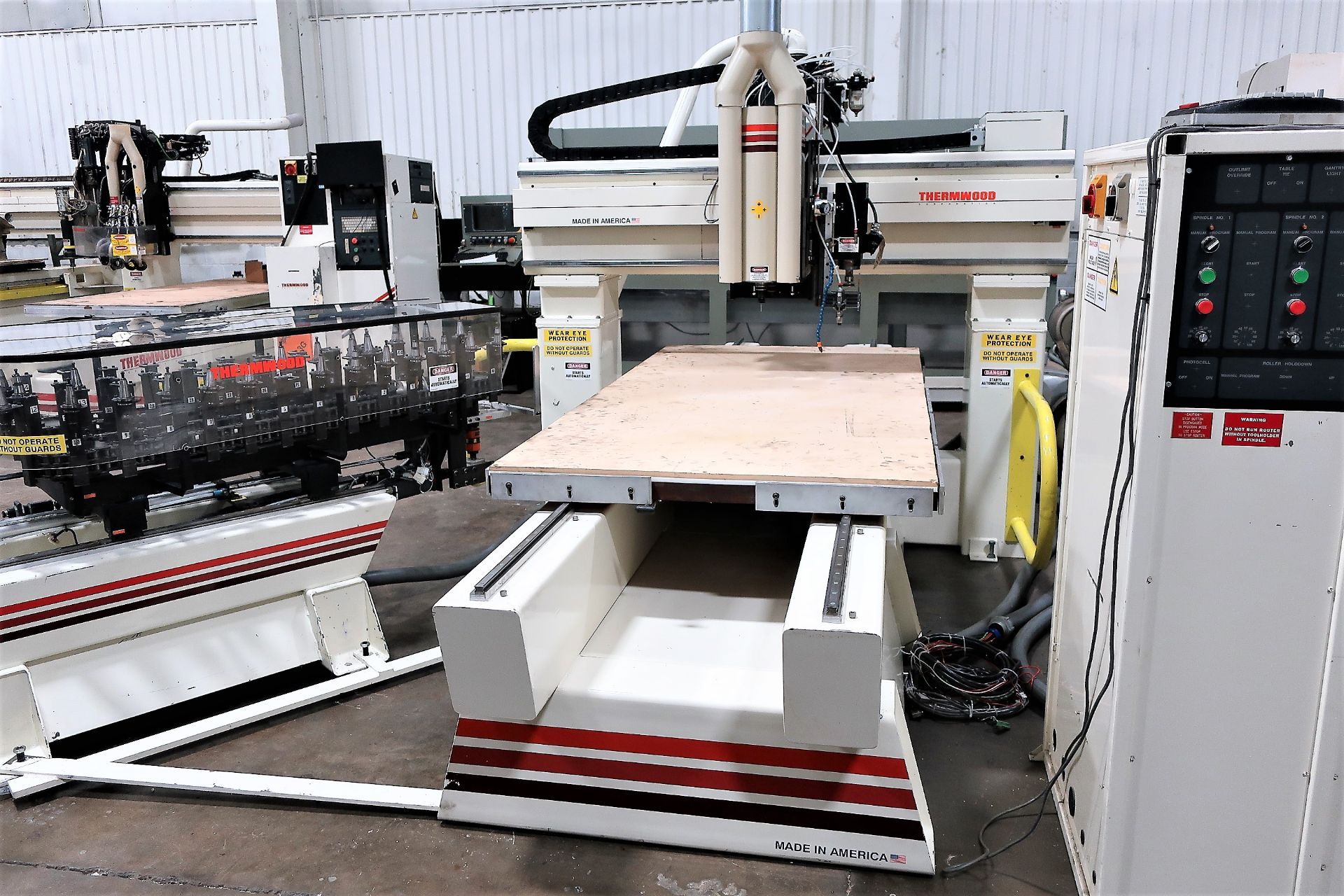 5'x10' THERMWOOD C-40 3-AXIS CNC ROUTER W/EXTENDED Z-AXIS, S/N C401880899