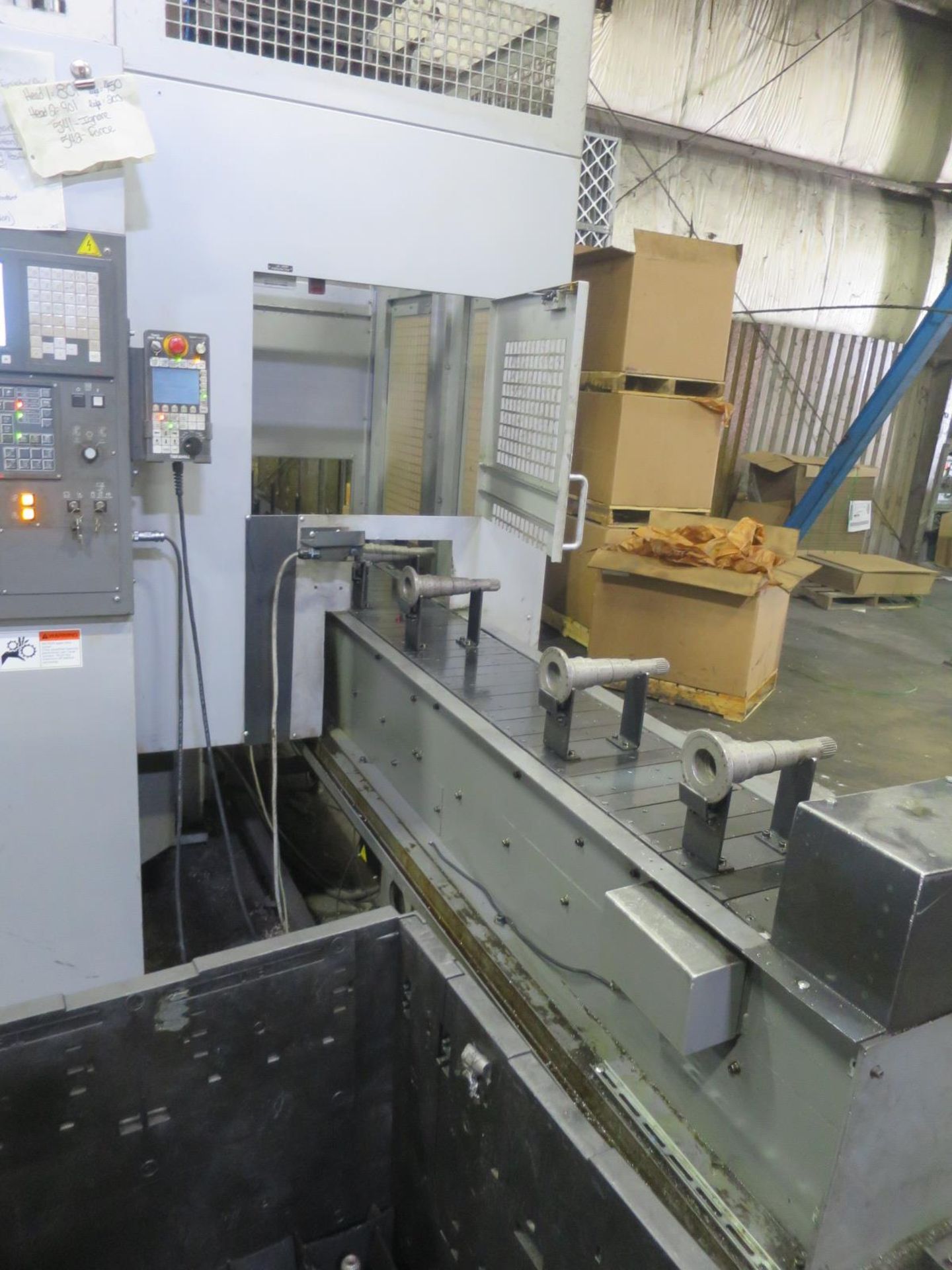 CONNECTED LINE OF (2) 2017 TAKAMAZ X-S500 CNC LATHES W/GAUGING - Image 18 of 27