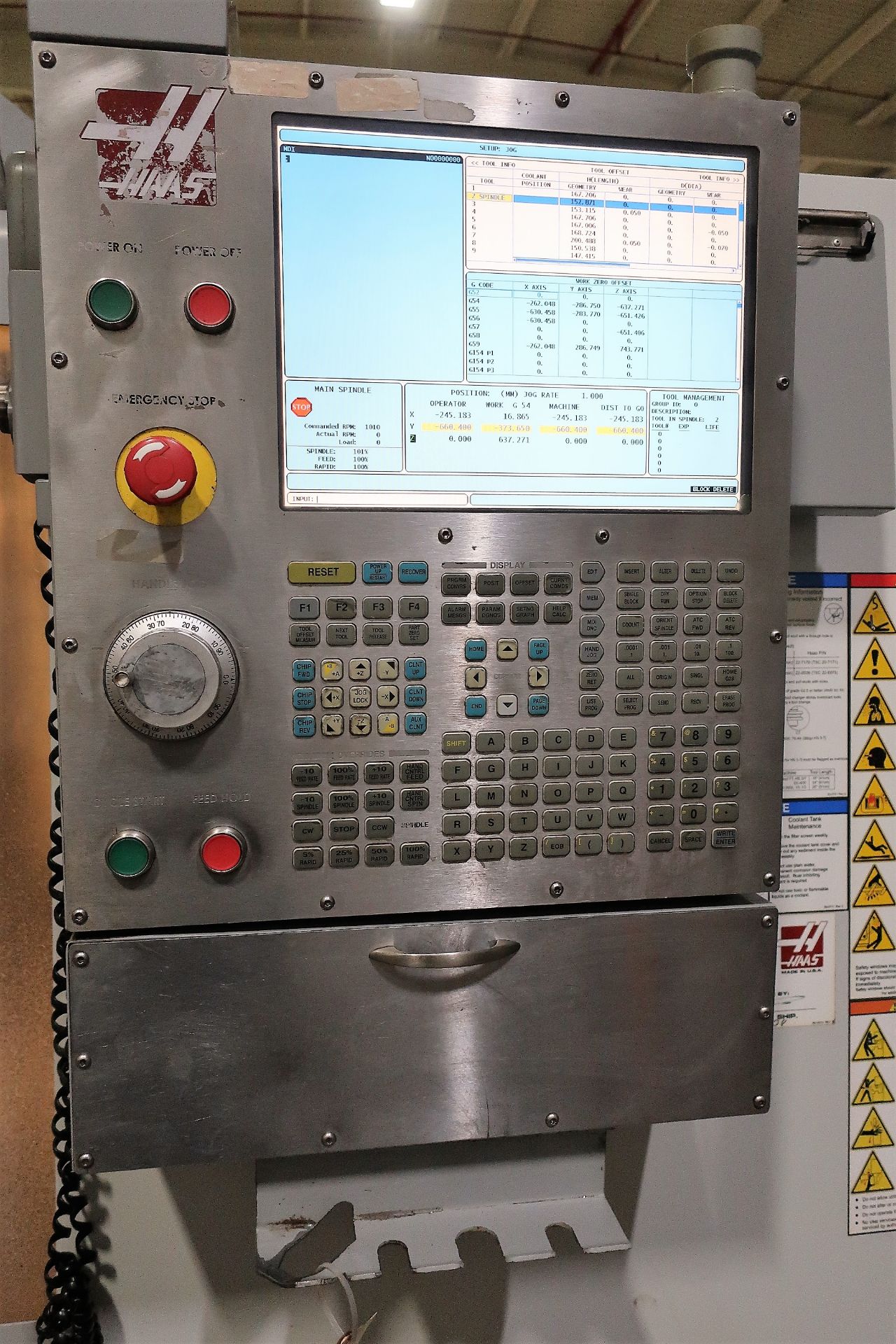 2008 HAAS MODEL VF-3YT/50 CNC VERTICAL MACHINING CENTER, SN 1065663 - Image 2 of 11