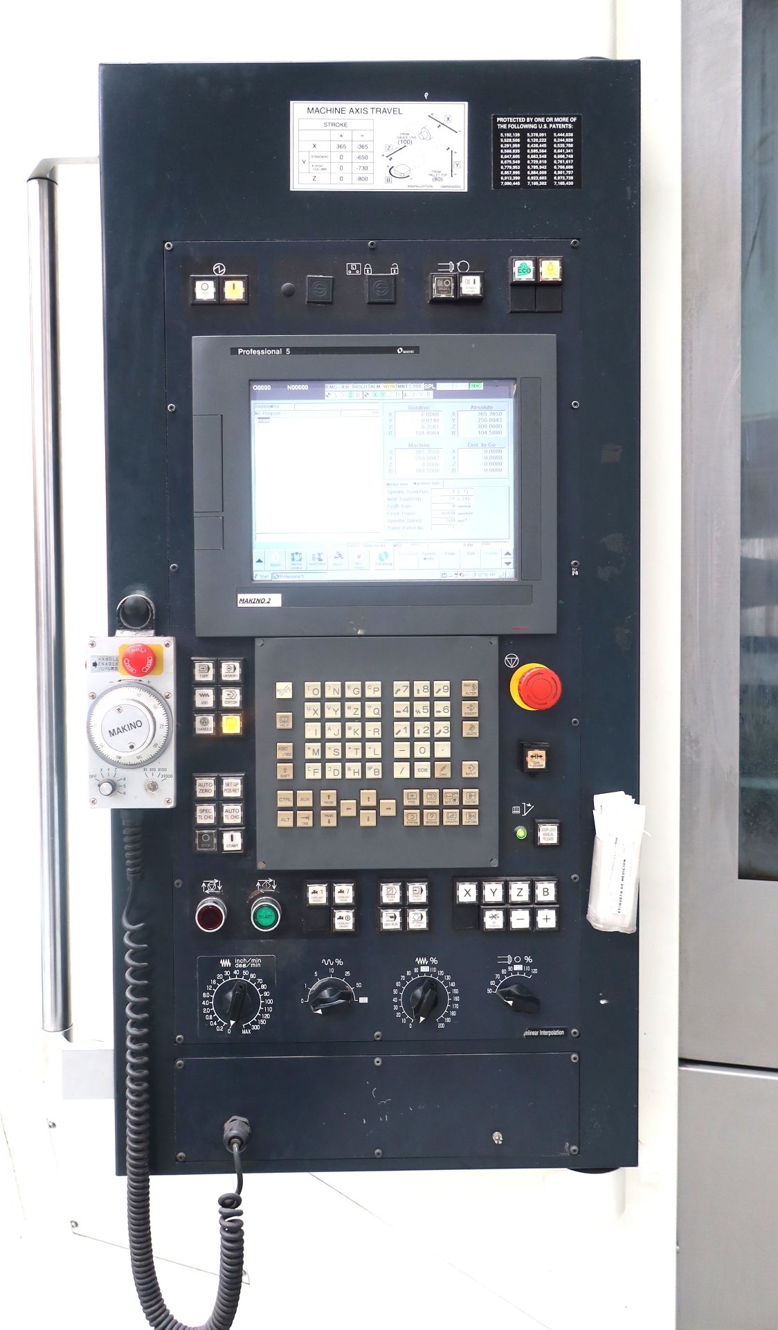 20"X20" MAKINO A61NX CNC 4-AXIS HORIZONTAL MACHINING CENTER, S/N 450, NEW 2013 - Image 6 of 16