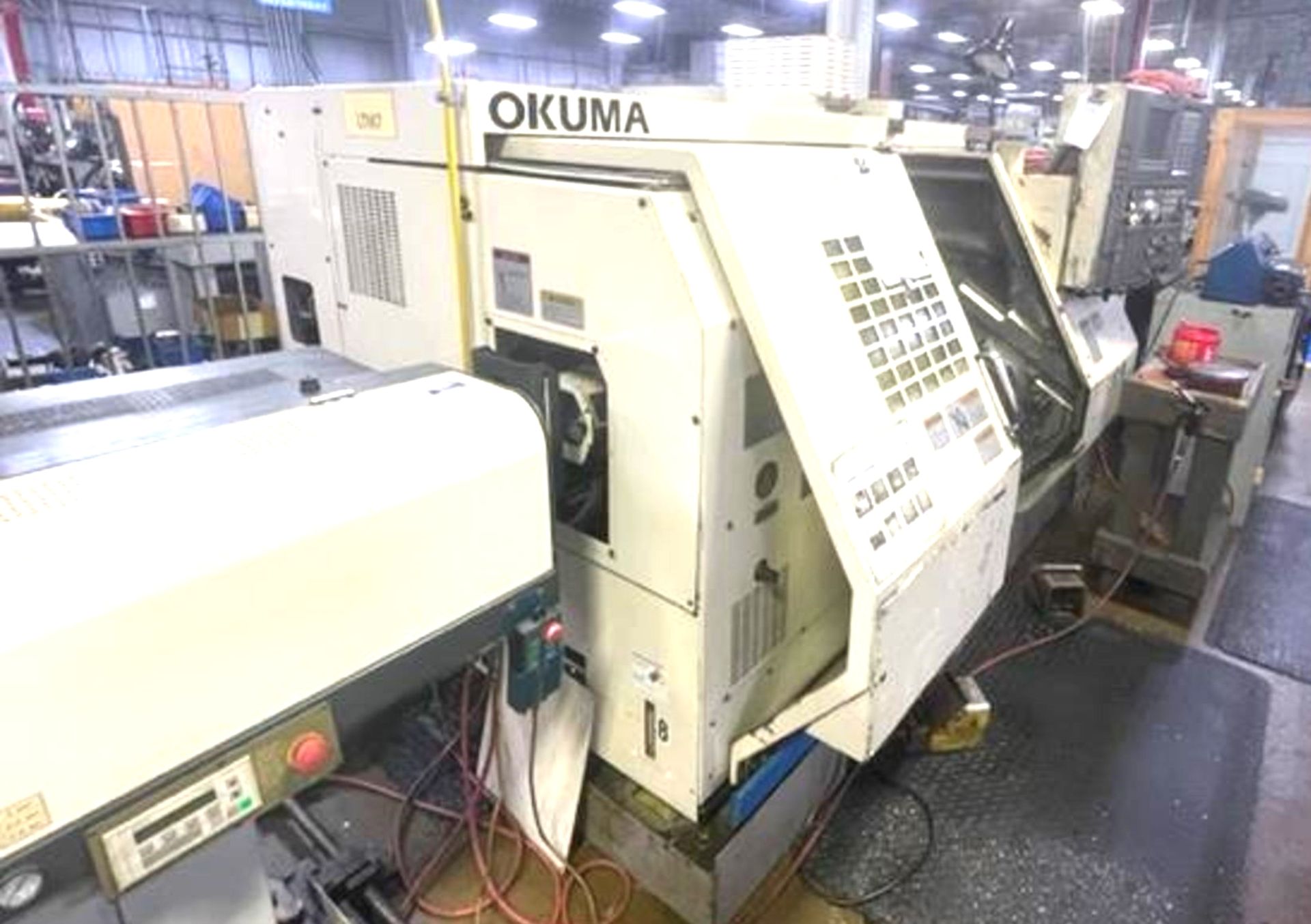 OKUMA LT-10MW 7-AXIS CNC TURNING CENTER LATHE, TWIN TURRET, SPINDLE & C-AXIS, LIVE TOOLING, - Image 11 of 14