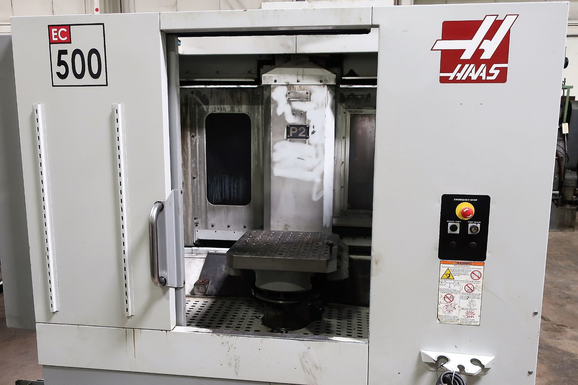 19.7" X 19.7" HAAS EC-500 4-AXIS CNC HORIZONTAL MACHINING CENTER, S/N 2052705, NEW 2008 - Image 8 of 18