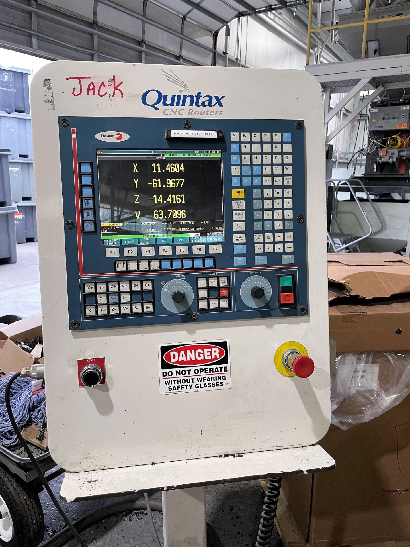 QUINTAX Q3M 3-AXIS DUAL 5X5 TABLES CNC ROUTER, S/N 0-1123, NEW 2009 - Image 2 of 10
