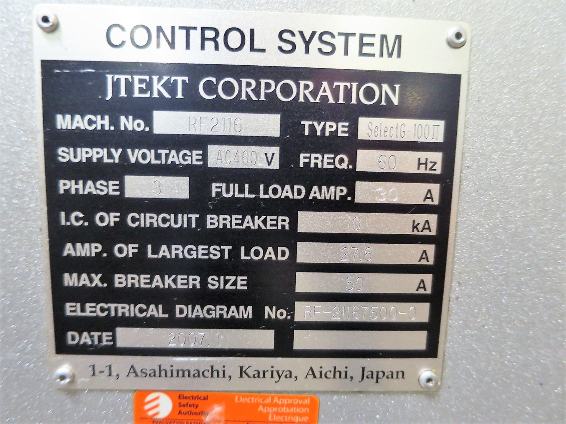 12"X39" TOYODA SELECT G100-II CNC UNIVERSAL STRAIGHT OR ANGLEHEAD CYLINDRICAL GRINDER, NEW 2007 - Image 6 of 10