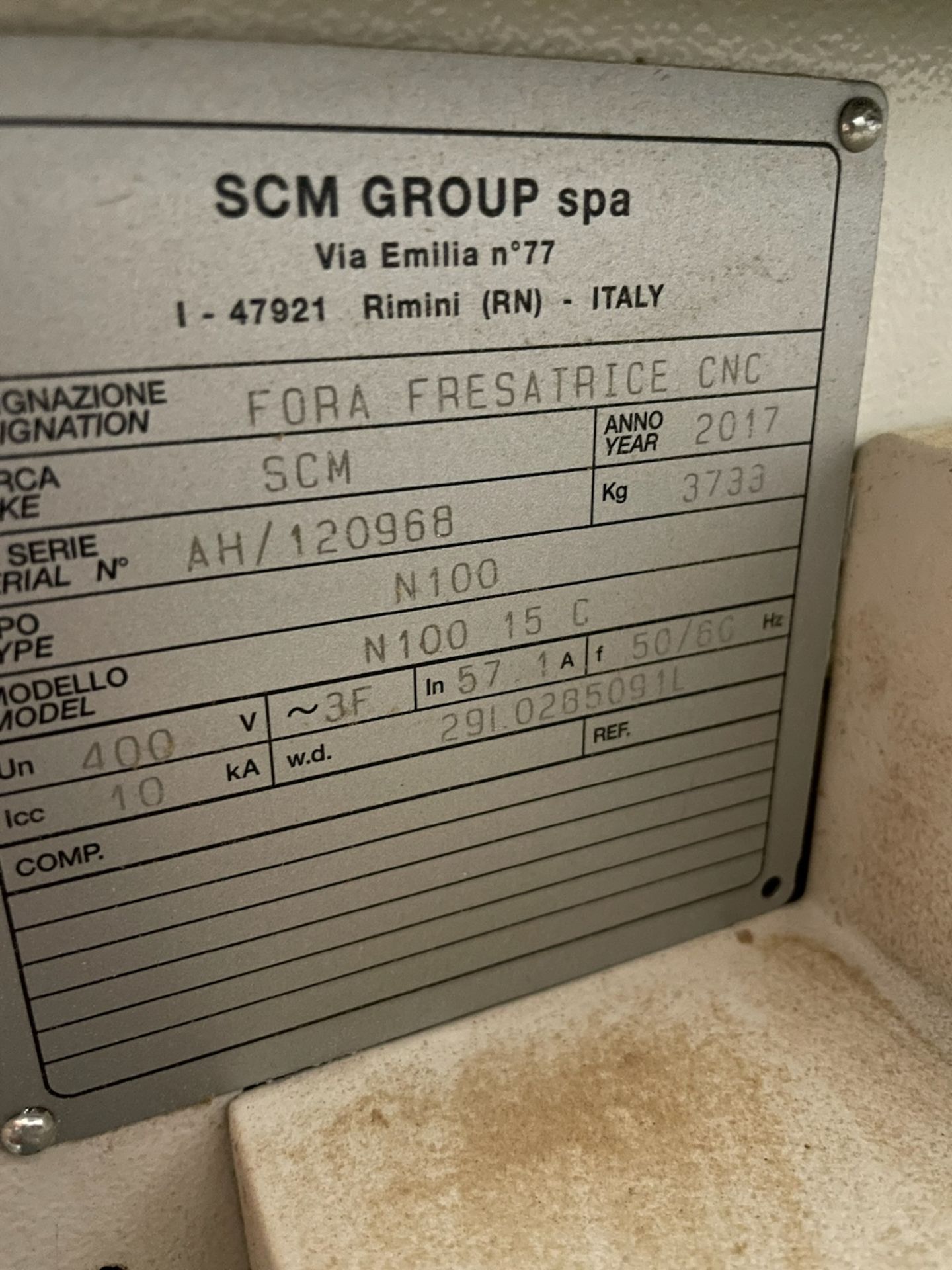5' X 12' SCM MORBIDELLI N100 15 C CNC ROUTER, S/N AH/120968, NEW 2017 - Image 7 of 7