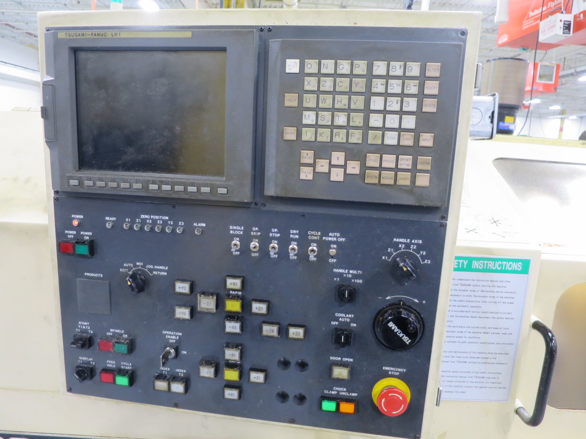 TSUGAMI MB-38SY TWIN SPINDLE TWIN TURRET CNC LATHE, S/N 108, NEW 2001 - Image 2 of 13