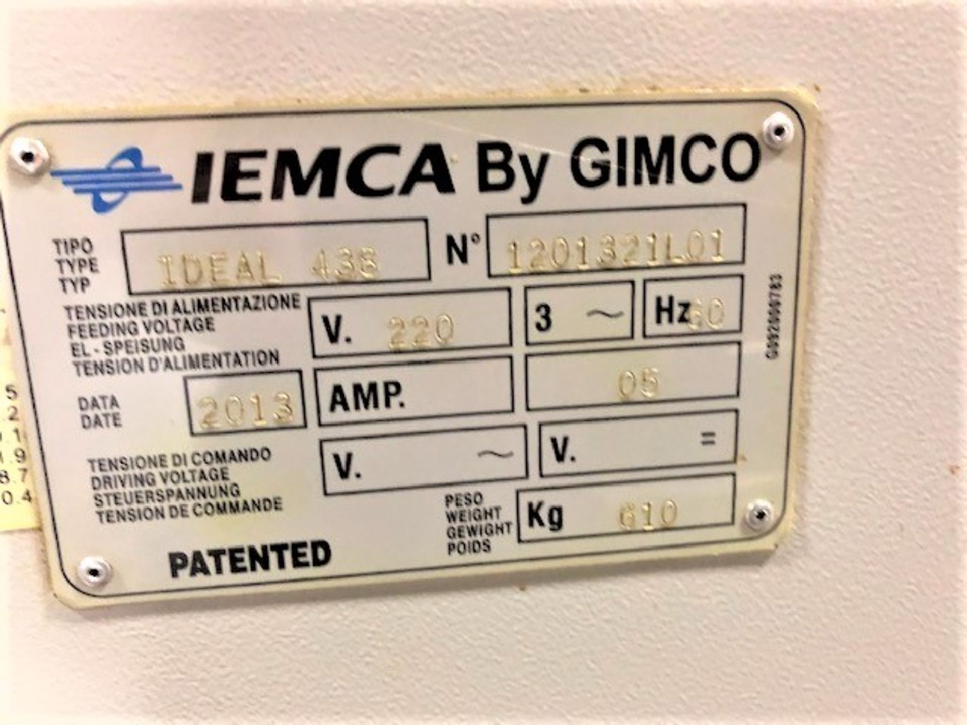 IEMCA IDEAL 438 MAGAZINE TYPE AUTOMATIC BAR FEED, S/N 1201321L01, NEW 2013 - Image 5 of 5