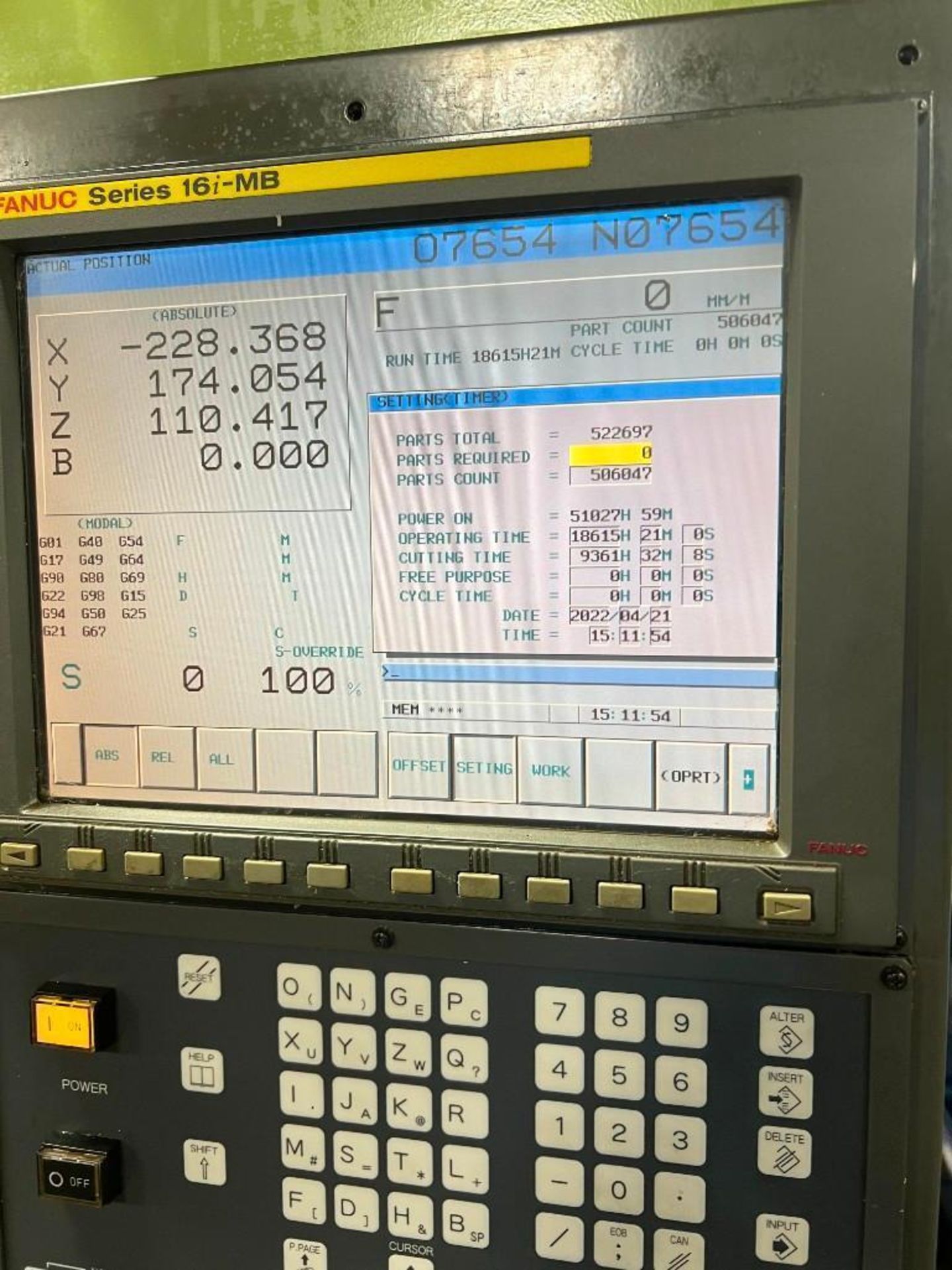 FANUC ROBODRILL ALPHA T14iD 4-AXIS CNC DRILL TAP MACHINING CENTER, S/N 04XUG258, NEW 2004 - Image 6 of 11