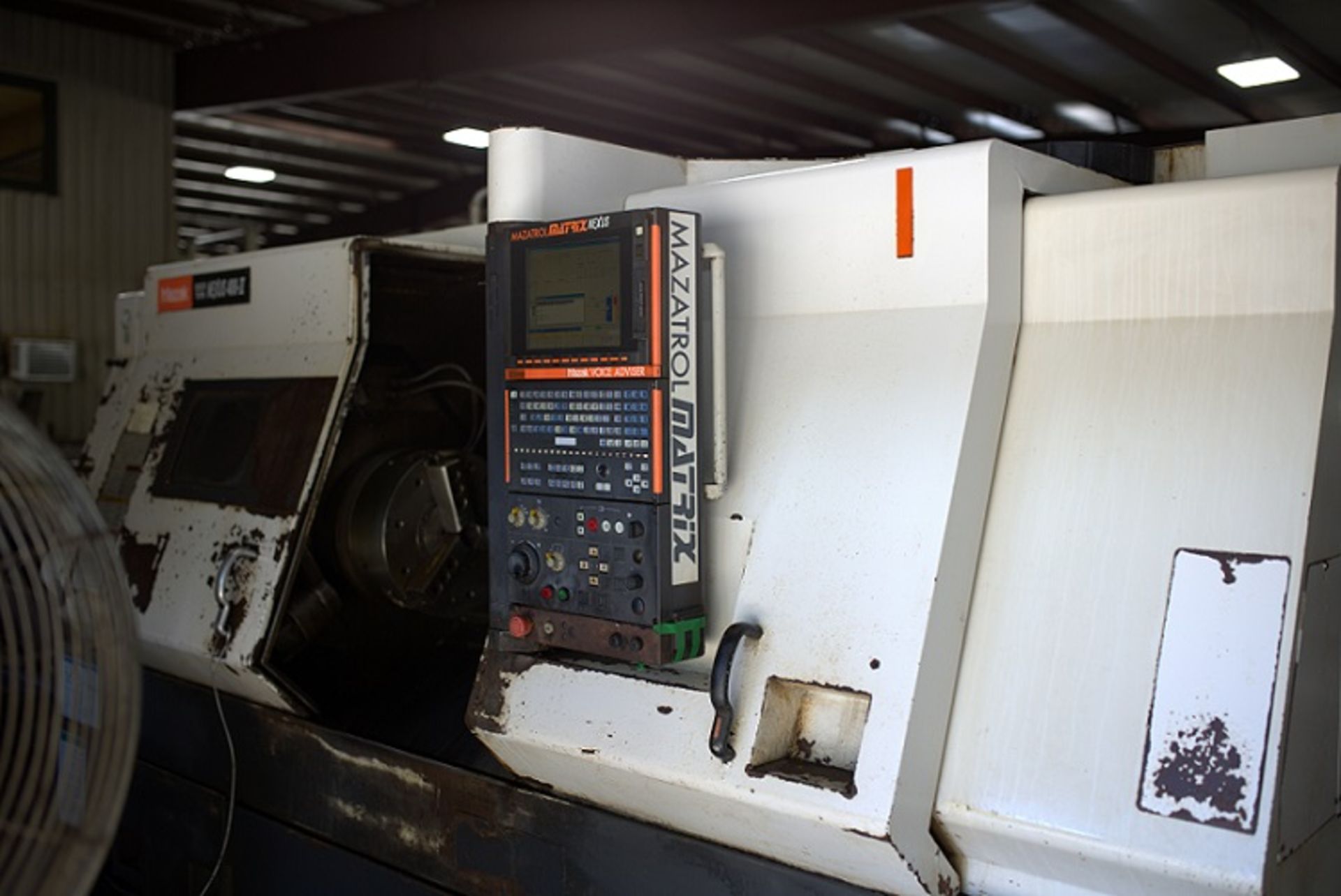 2006 MAZAK QTN-400 CNC LATHE WITH 5.2" BORE AND DUAL AIR CHUCKS, S/N 189218