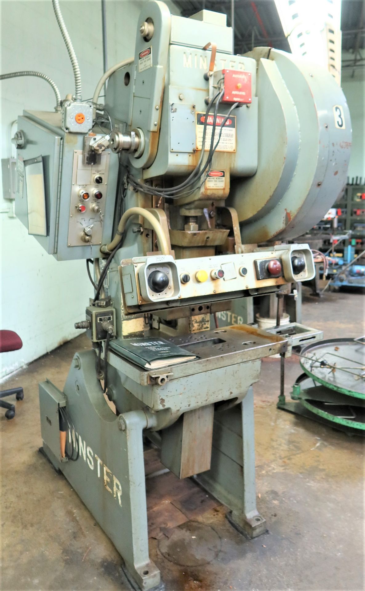 22 TON MINSTER #3 HIGH SPEED OBI PRESS, S/N 20815